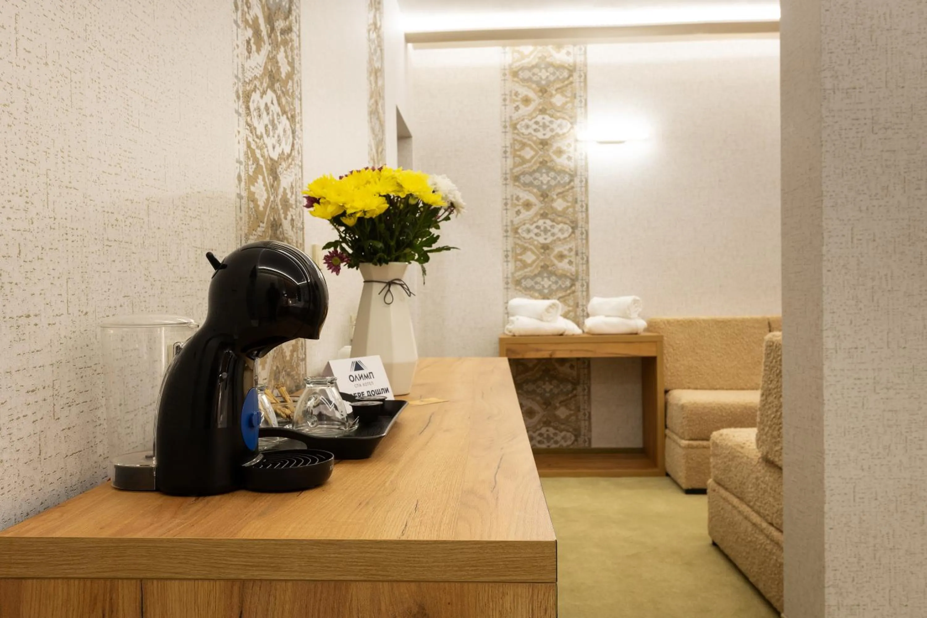 Coffee/tea facilities in SPA Hotel Olymp