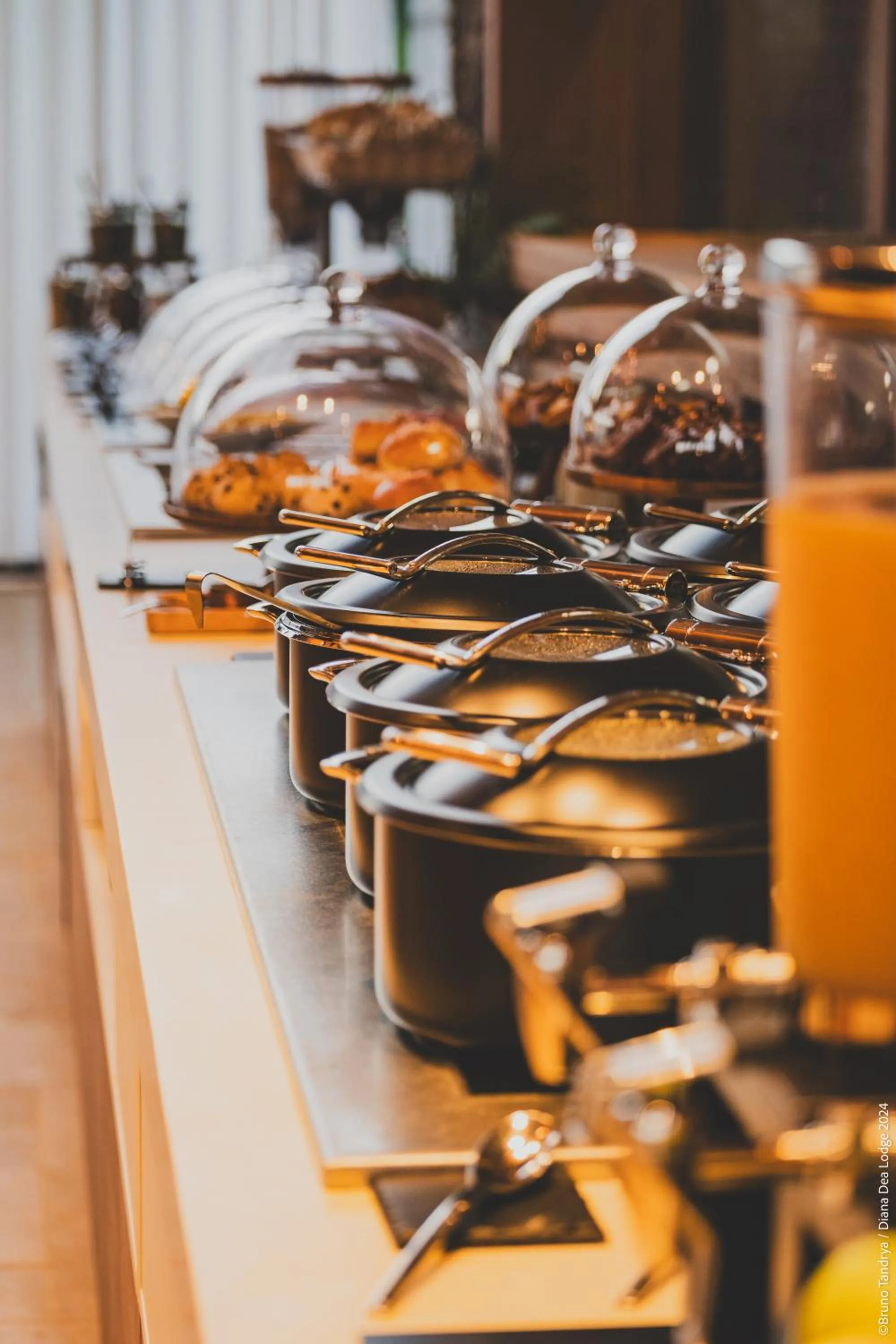 Buffet breakfast in Hôtel Diana Dea Lodge & SPA