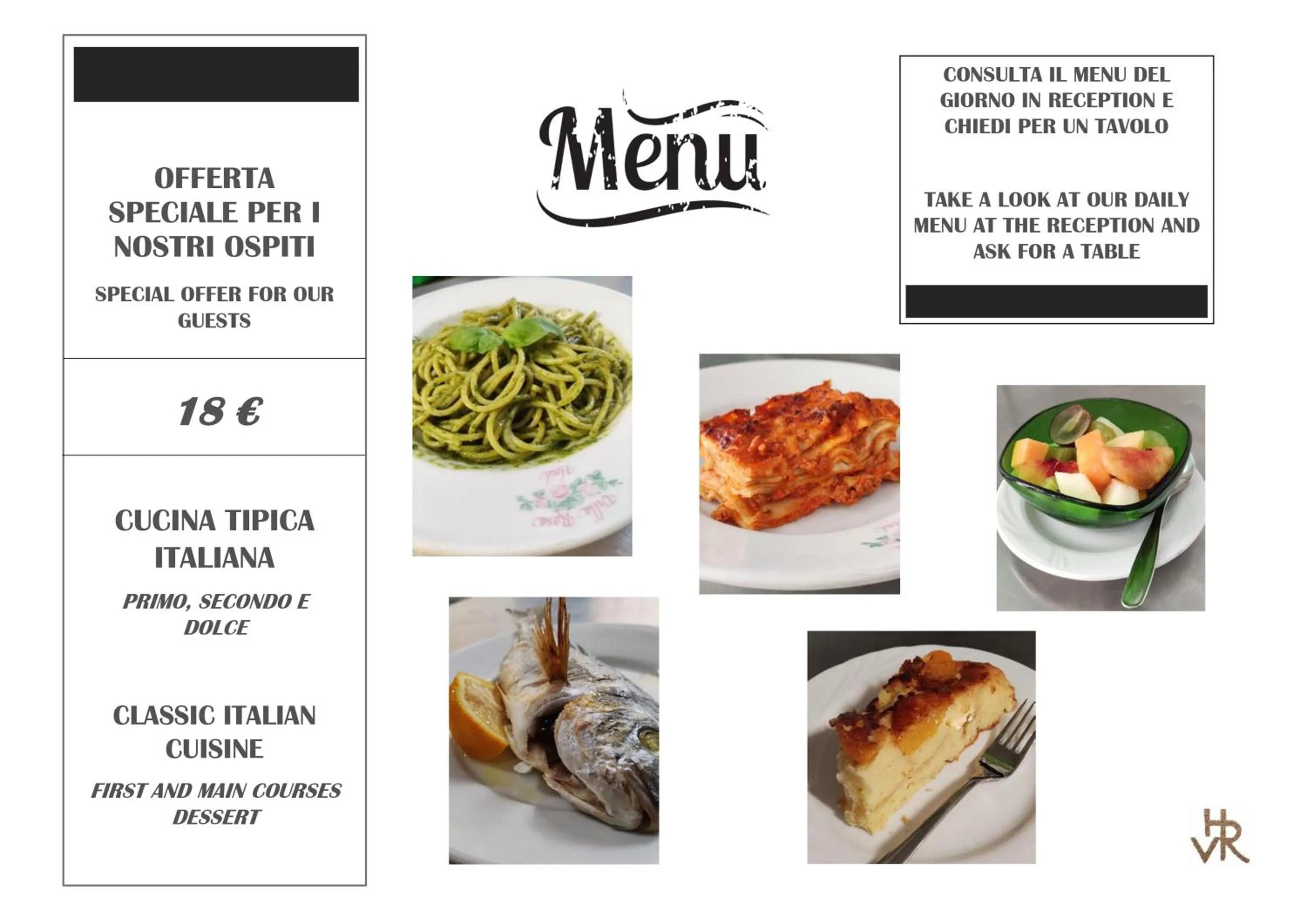 Food in Hotel Villa Rosa