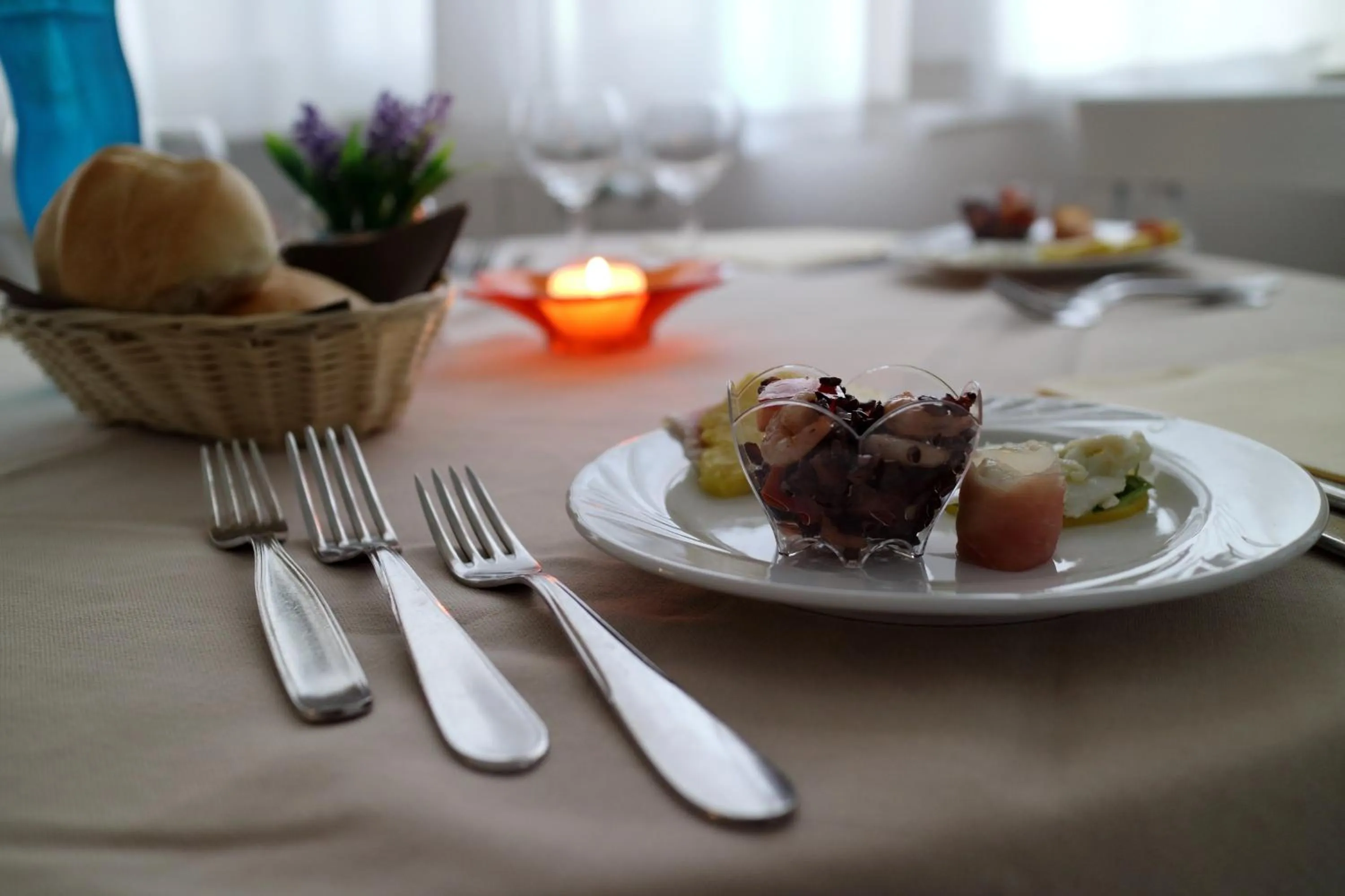 Food close-up in Hotel Villa Rosa