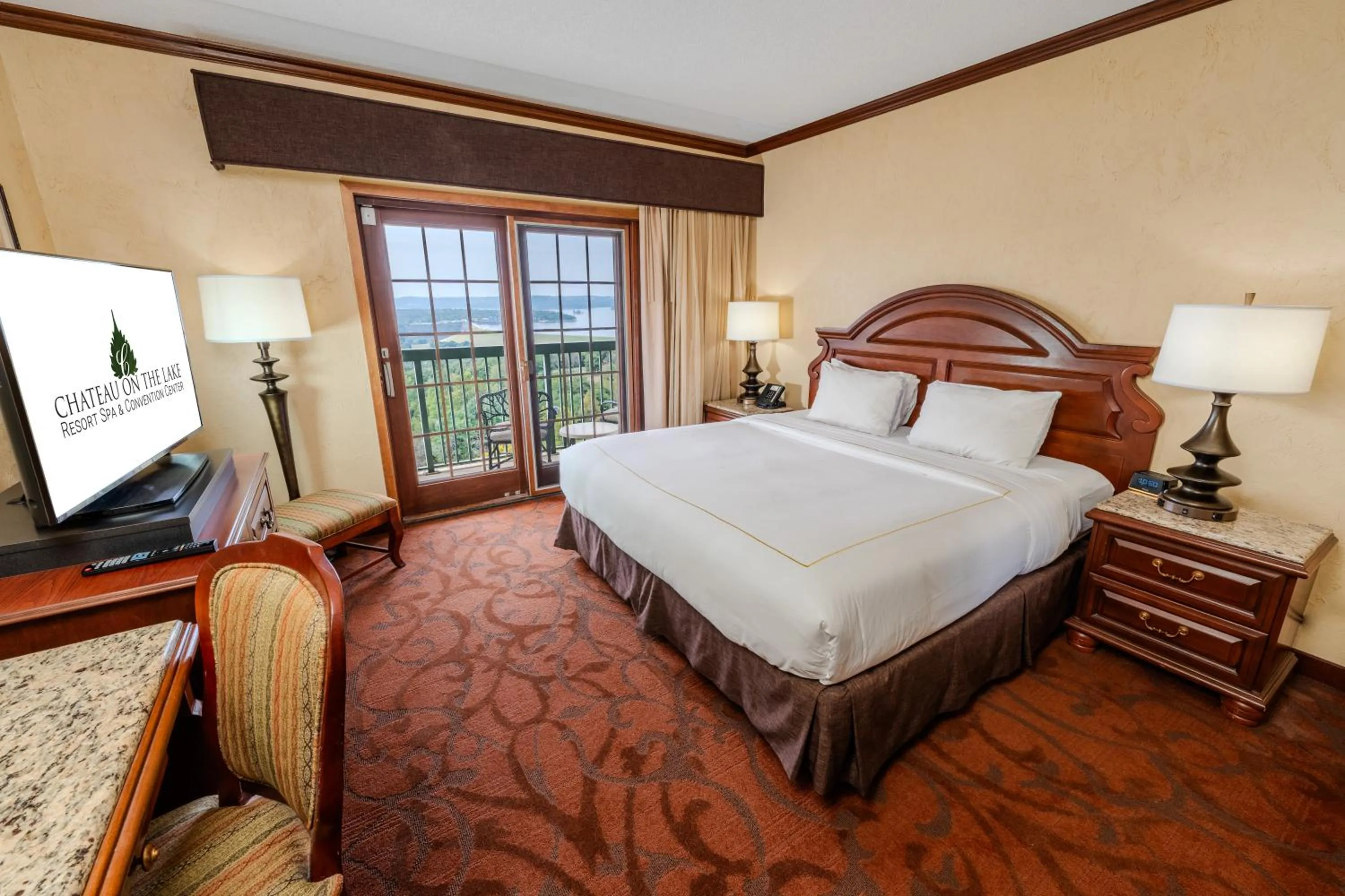 Bed in Chateau on the Lake Resort Spa and Convention Center