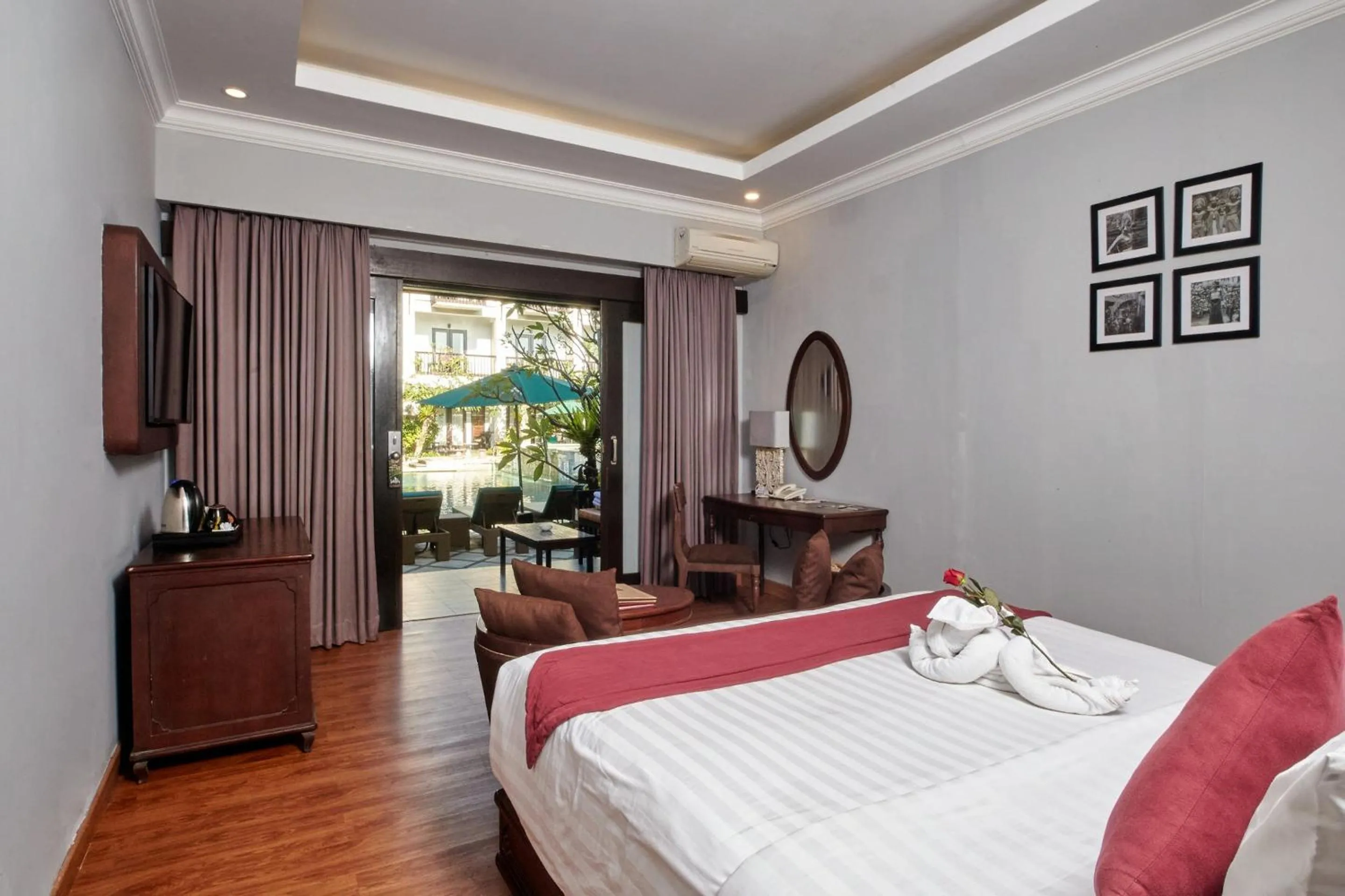 View (from property/room), Bed in The Lokha Legian Resort & Spa
