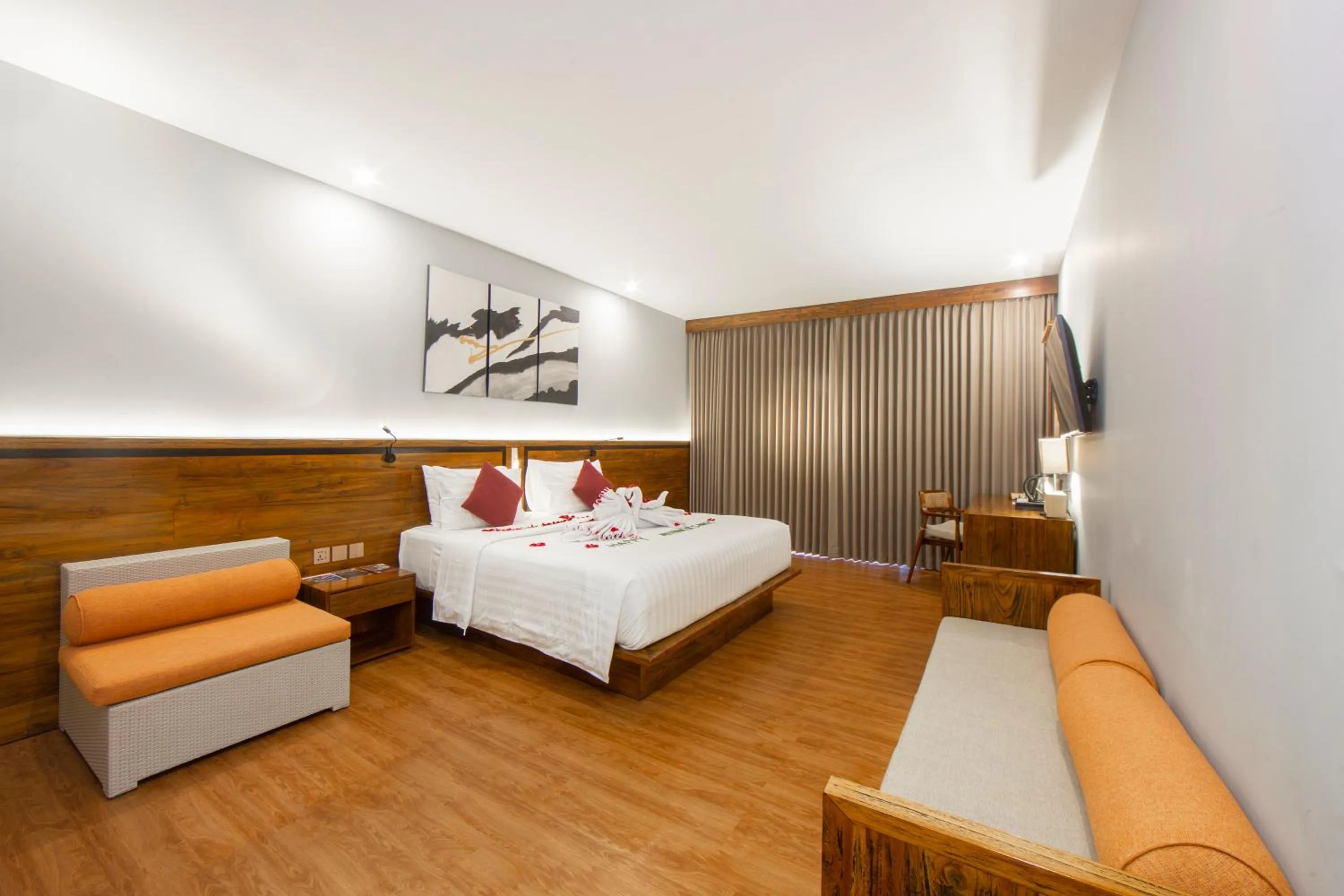 Bed in The Lokha Legian Resort & Spa