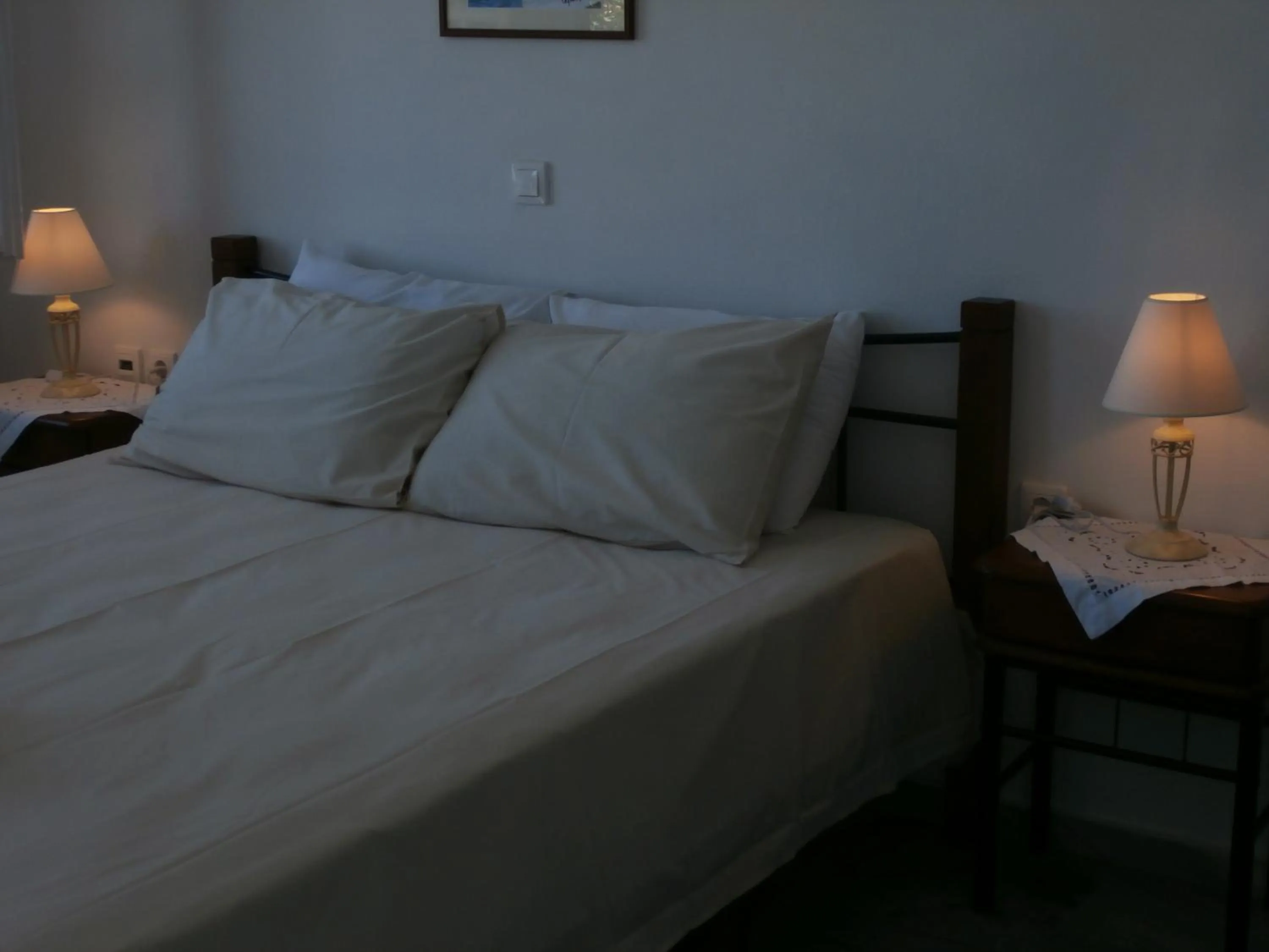 Bed in Kionia Galini Bangalows