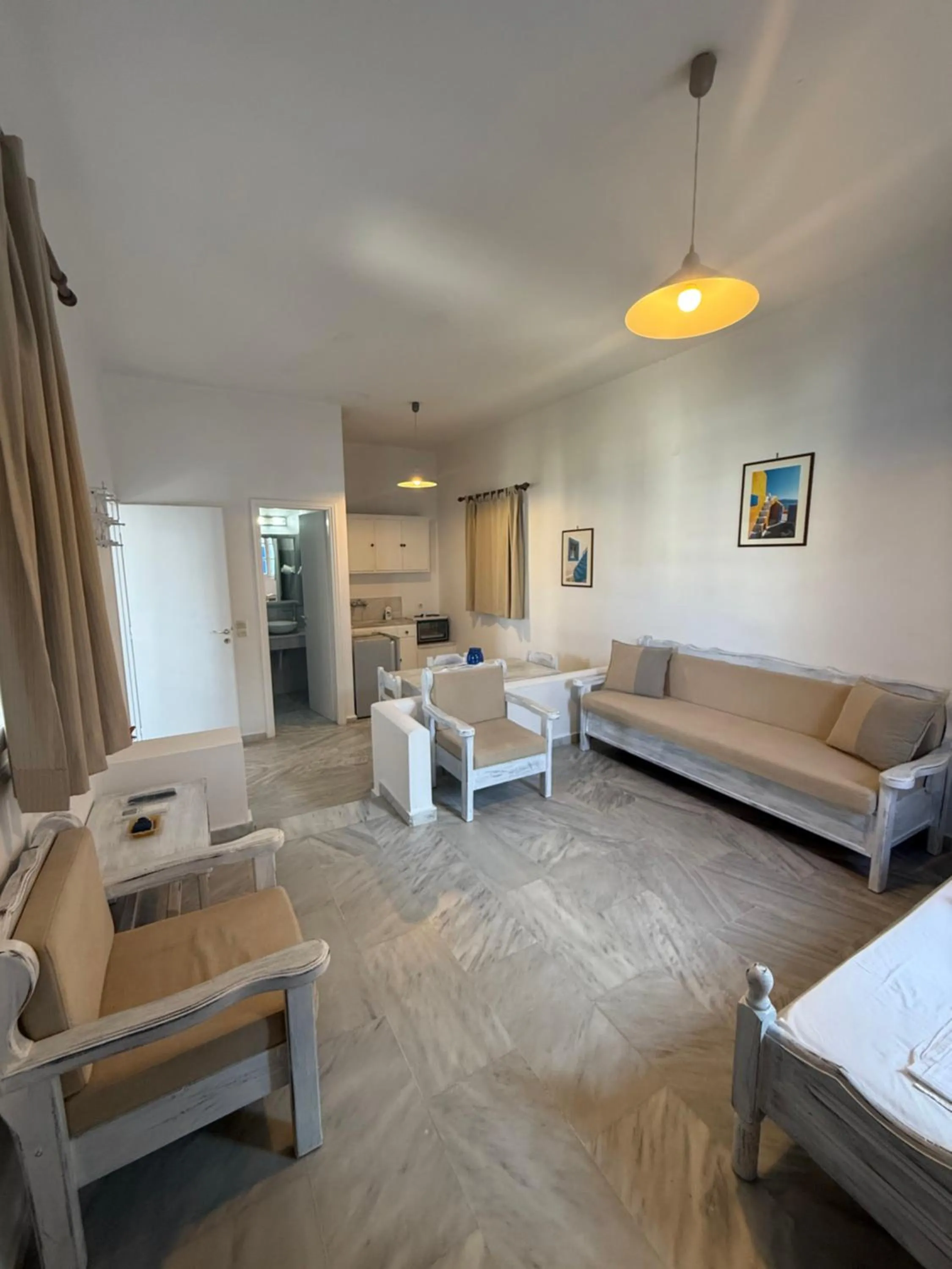 Bed in Kionia Galini Bangalows