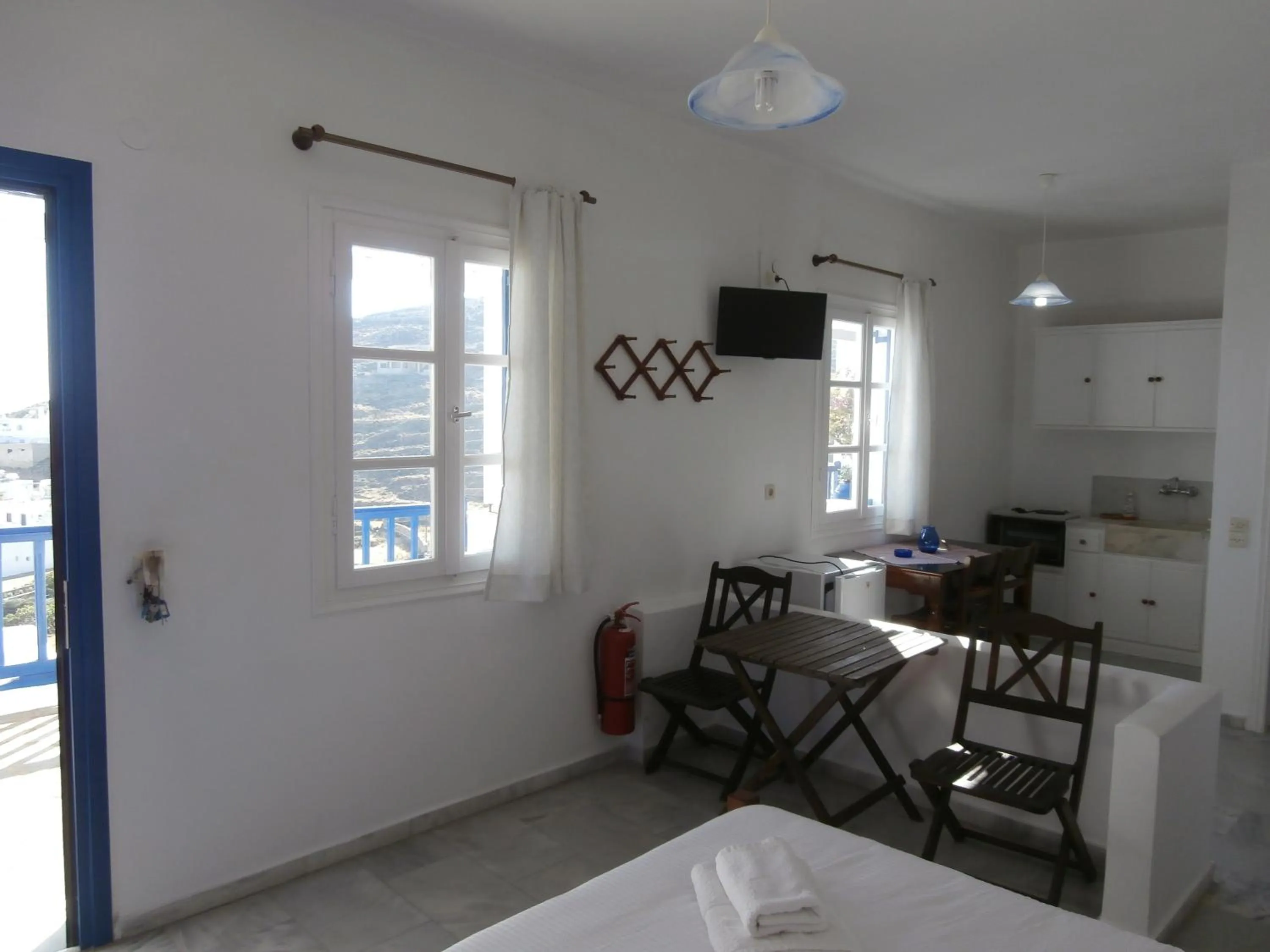 Kitchen or kitchenette in Kionia Galini Bangalows