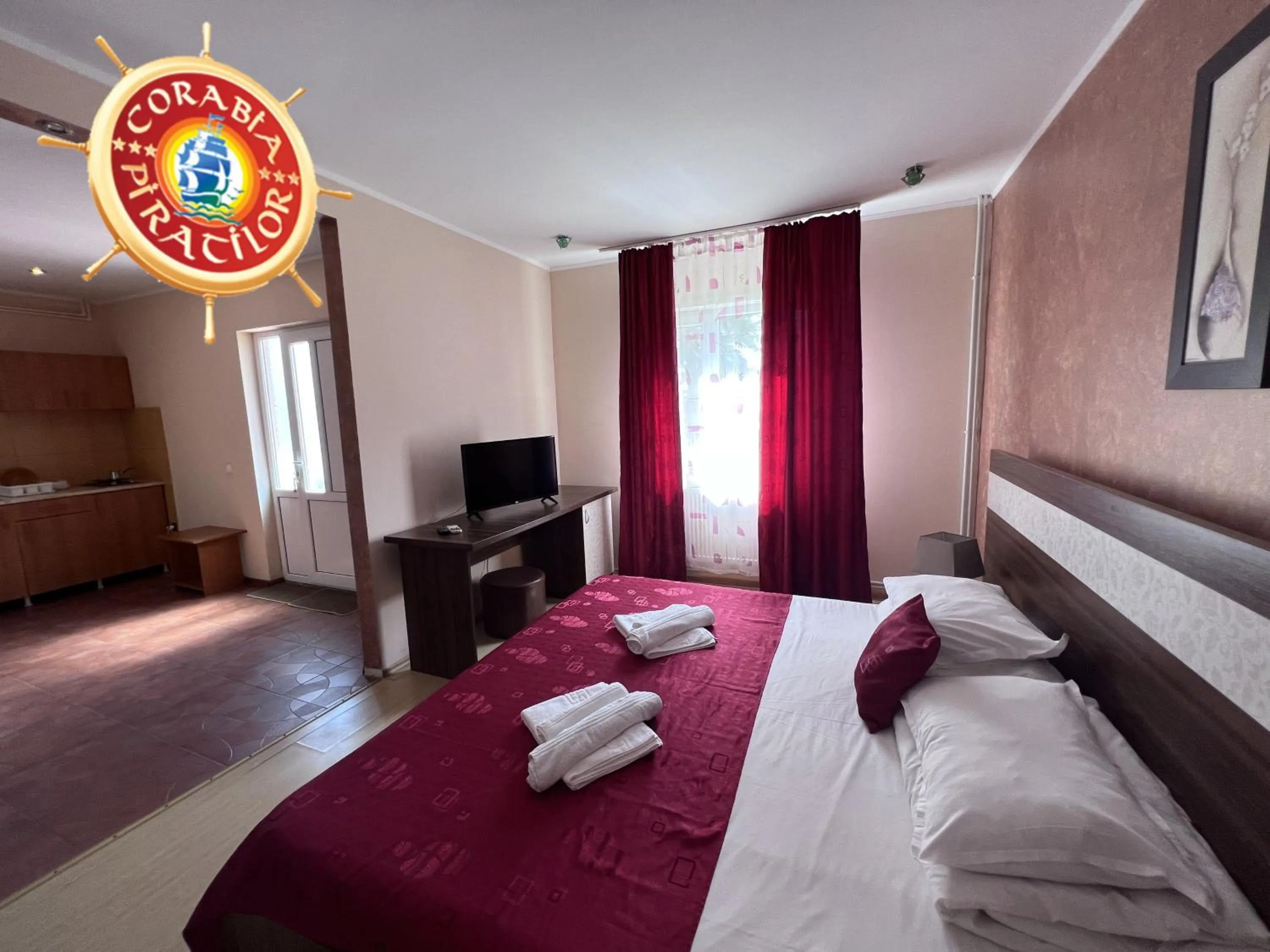 Bed in Club de Vacanta Corabia Piratilor - Family Resort Mamaia Nord