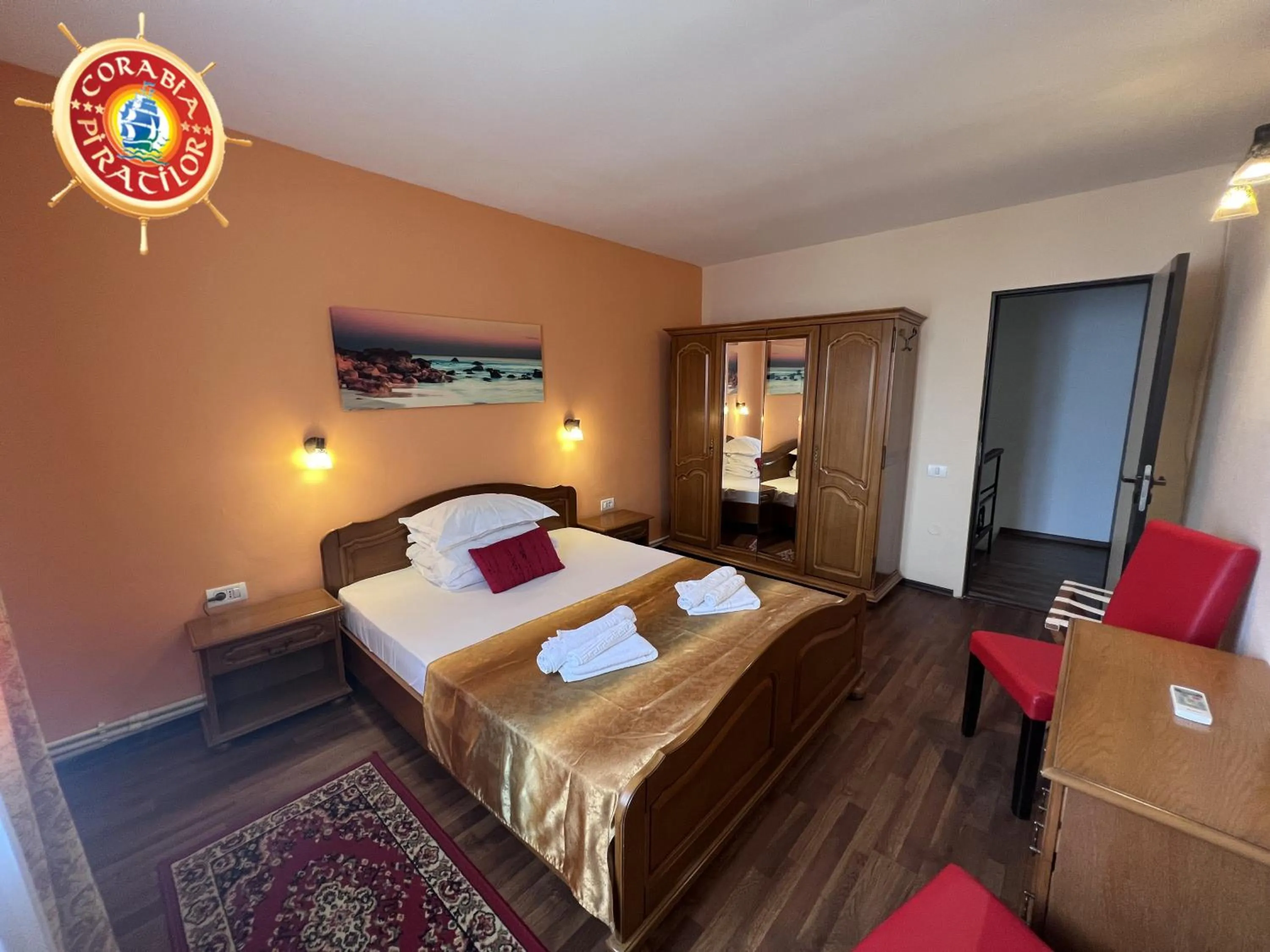 Bedroom, Bed in Club de Vacanta Corabia Piratilor - Family Resort Mamaia Nord