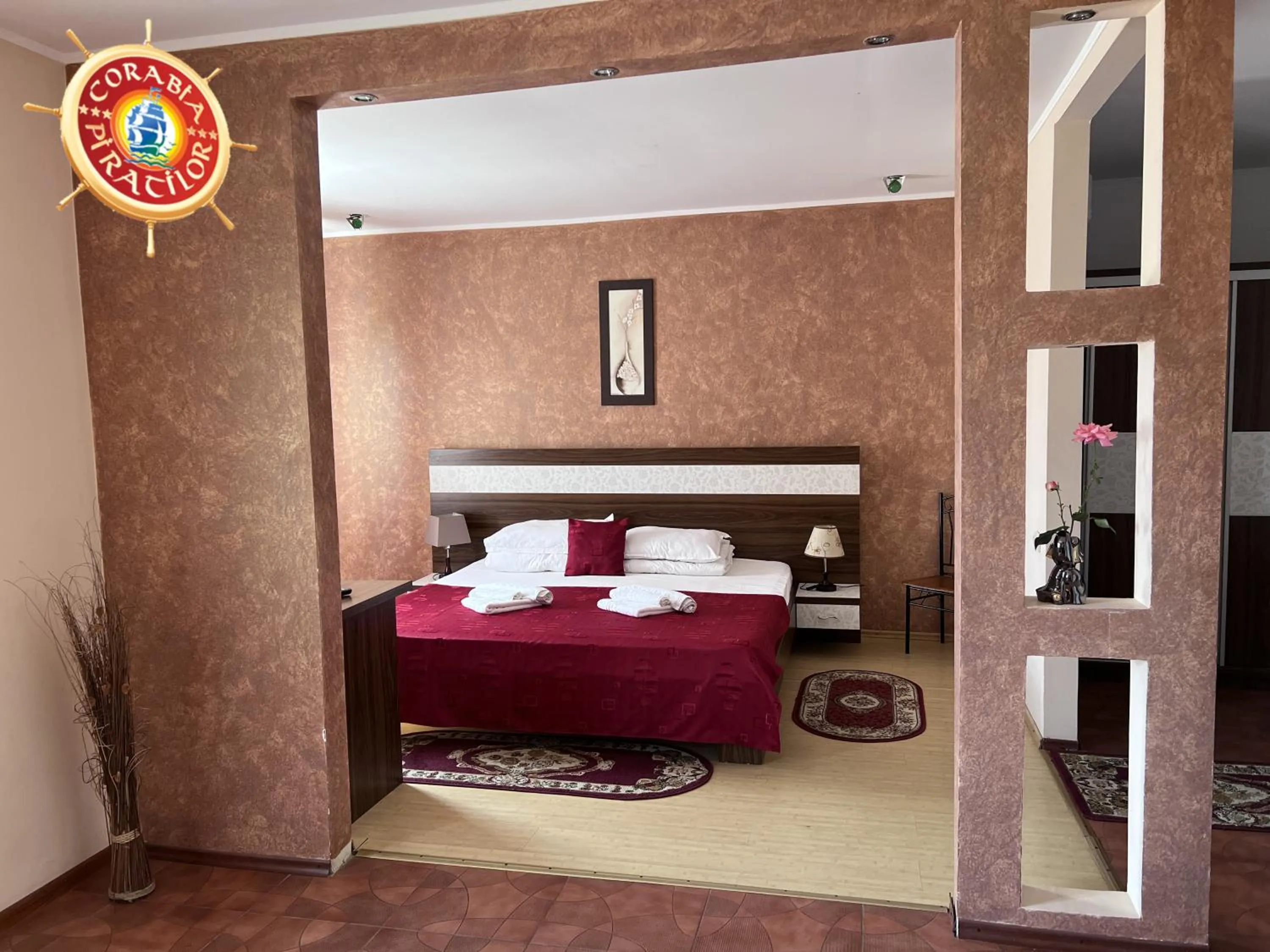 Patio, Bed in Club de Vacanta Corabia Piratilor - Family Resort Mamaia Nord