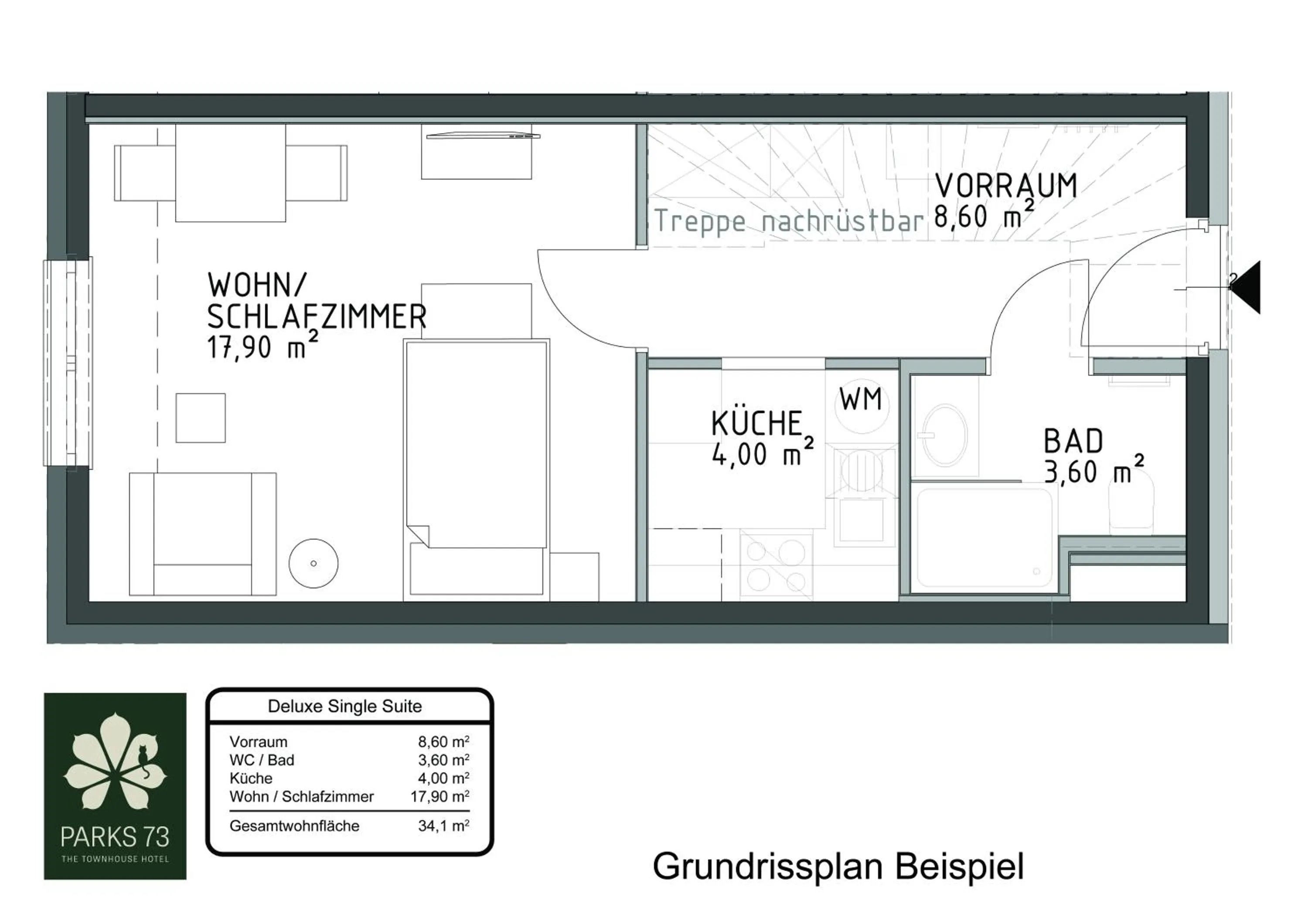 Floor plan in Parks 73 The Townhouse Hotel