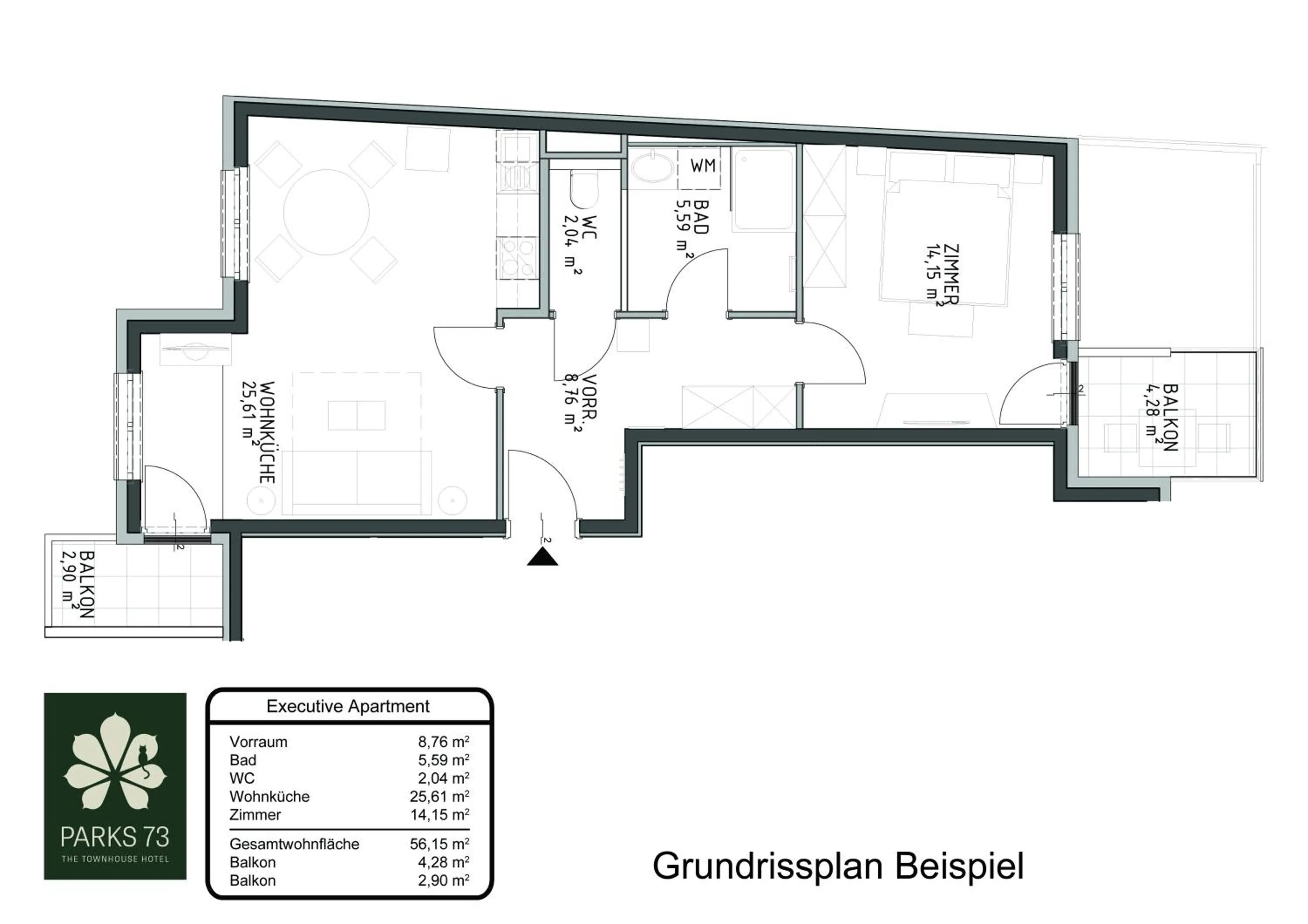 Floor plan in Parks 73 The Townhouse Hotel