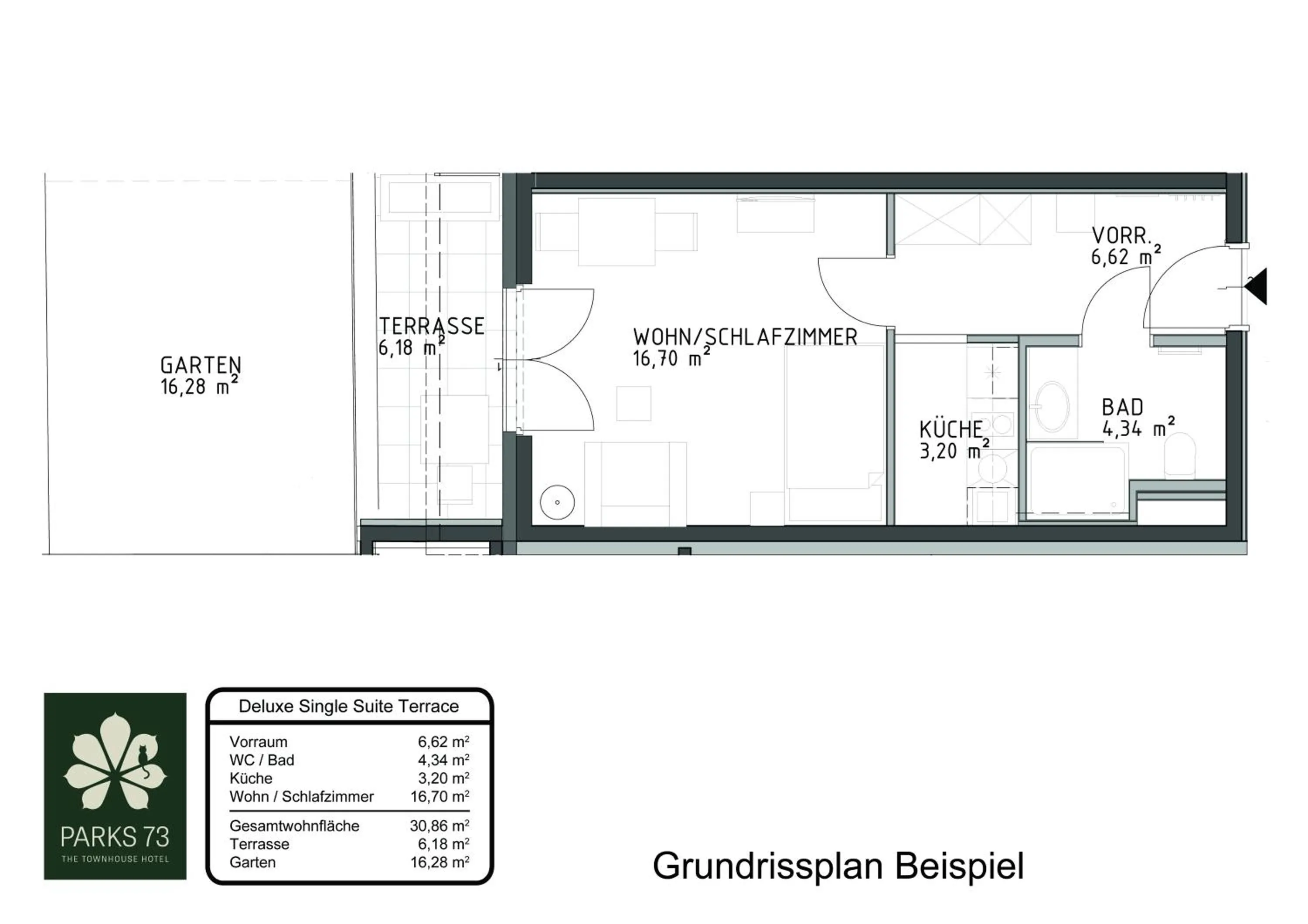 Floor plan in Parks 73 The Townhouse Hotel
