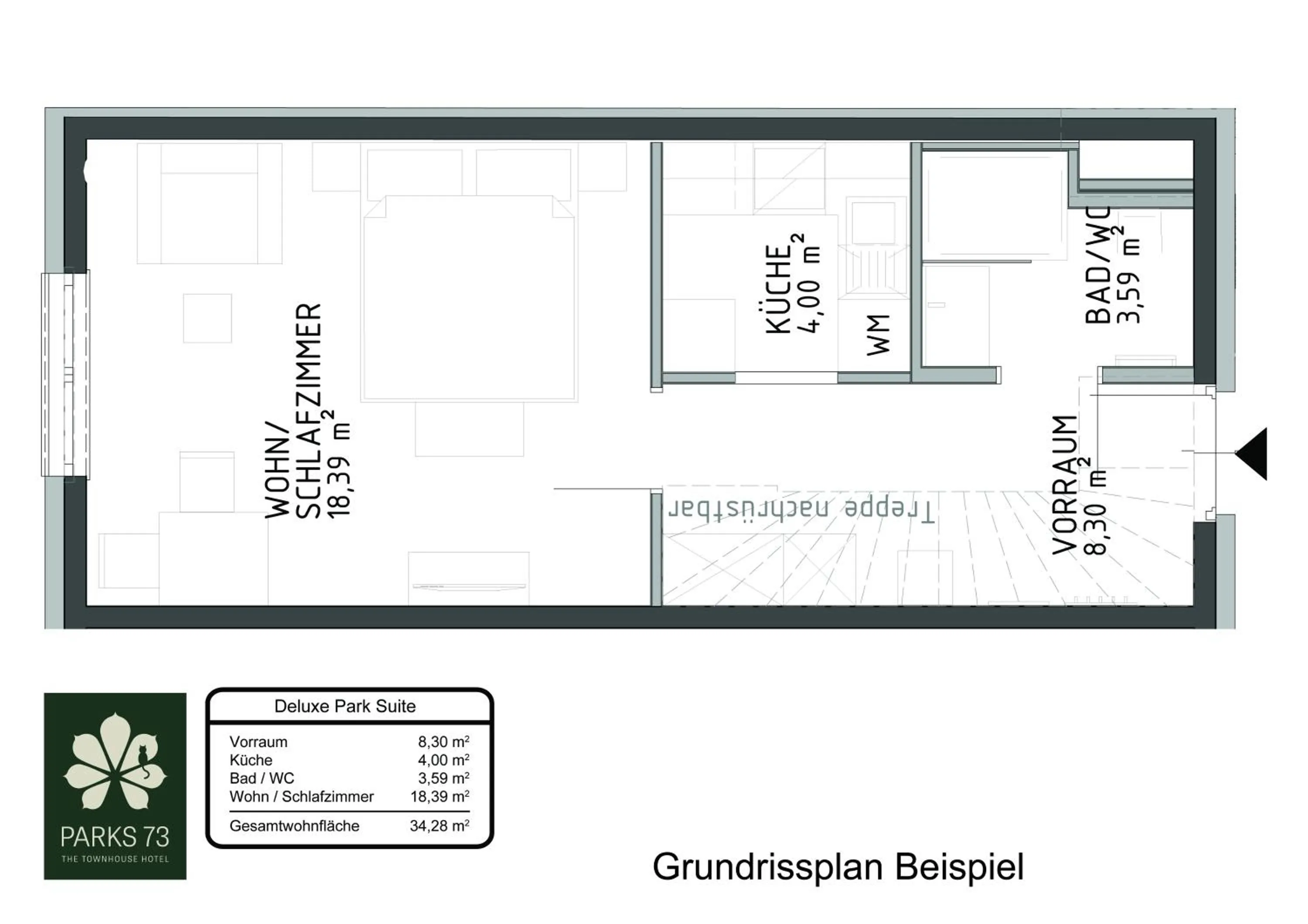 Floor plan in Parks 73 The Townhouse Hotel