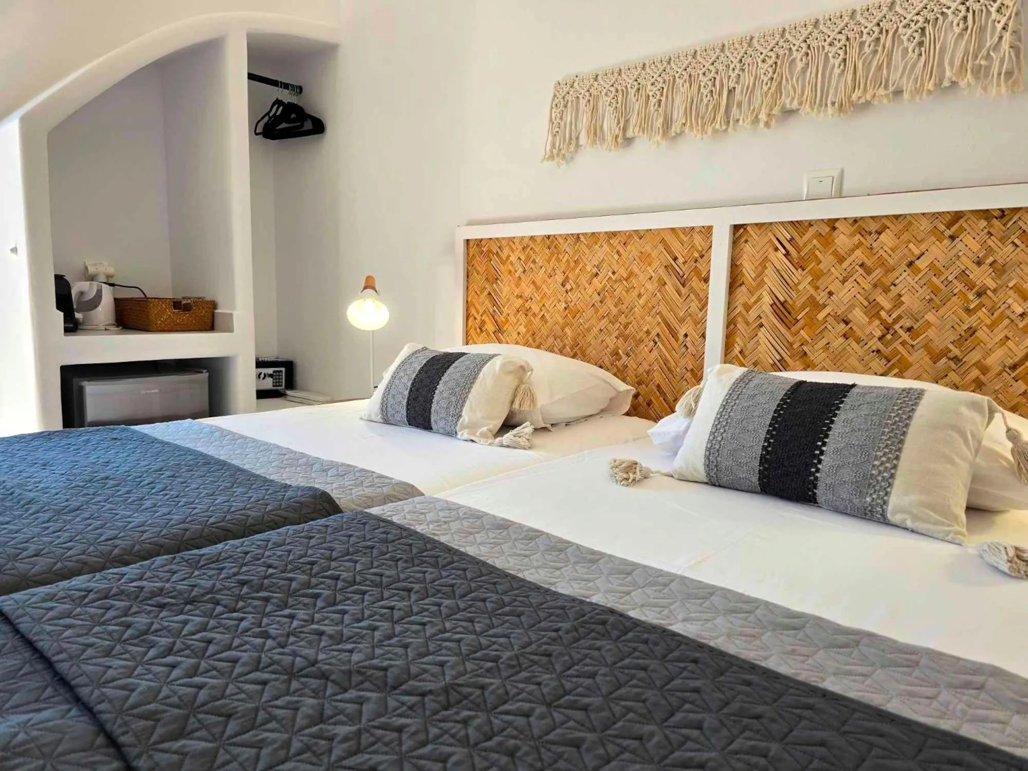 Bed in Papafotis Apartments & Suites