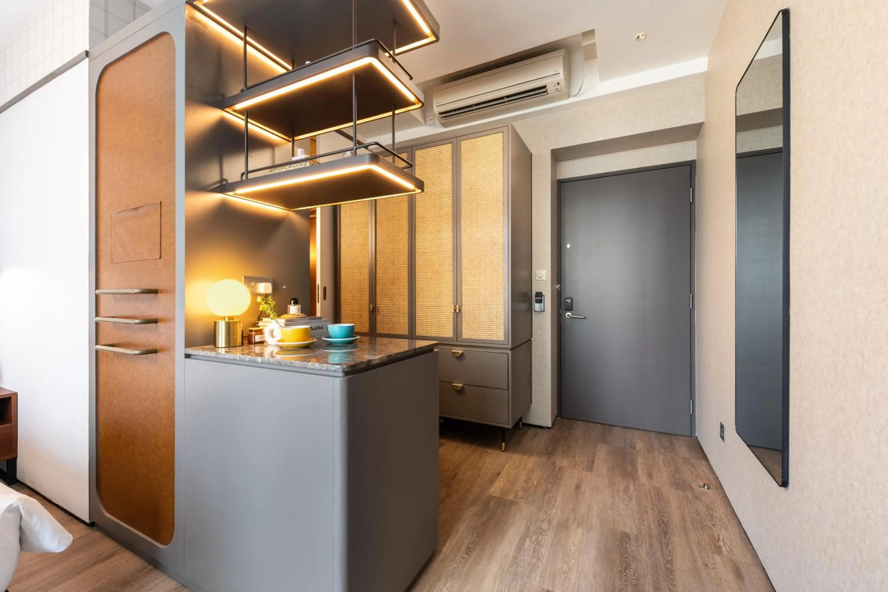 Bedroom in Dash Living on Queen's