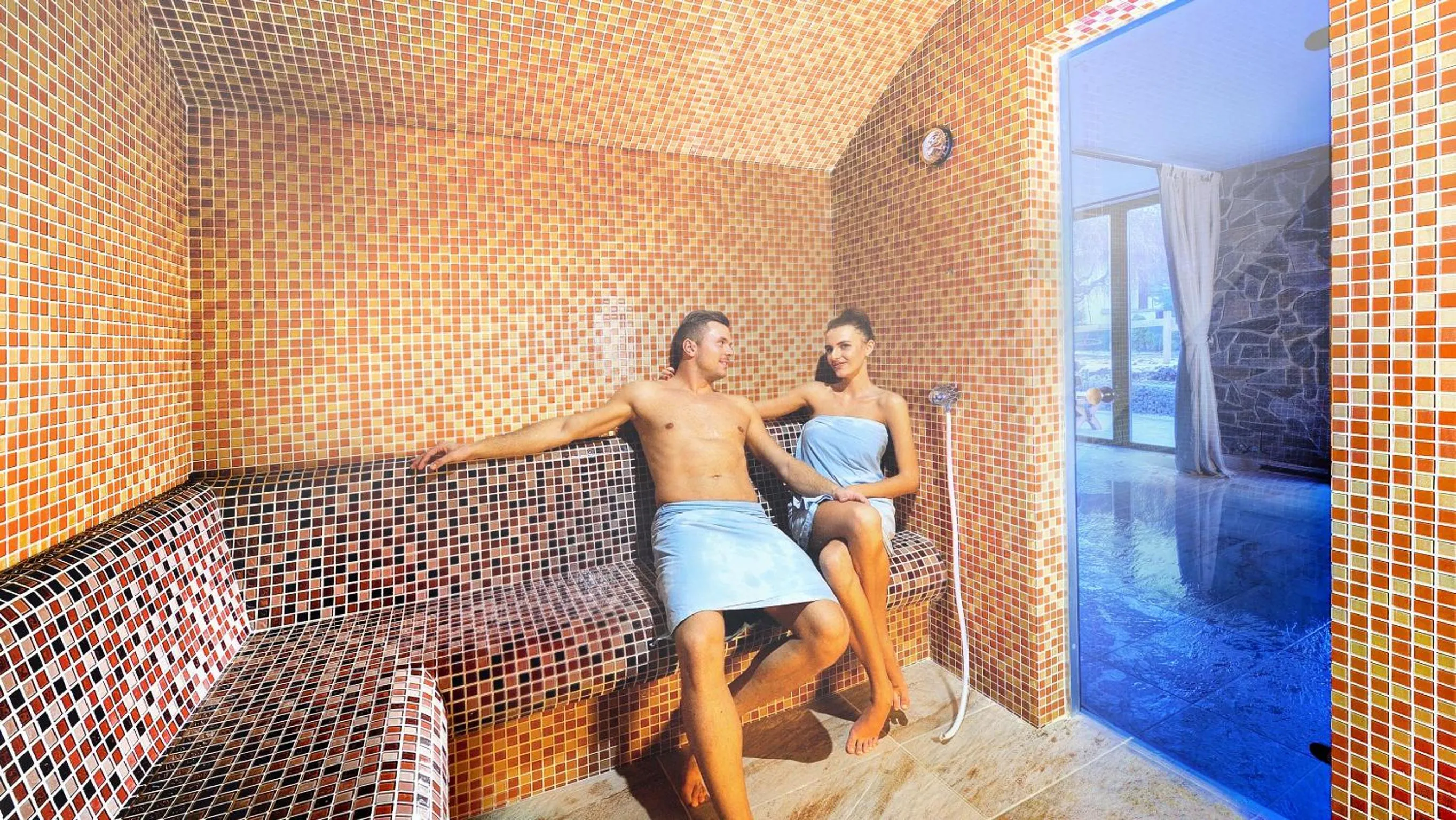 Steam room in Penzion Maria