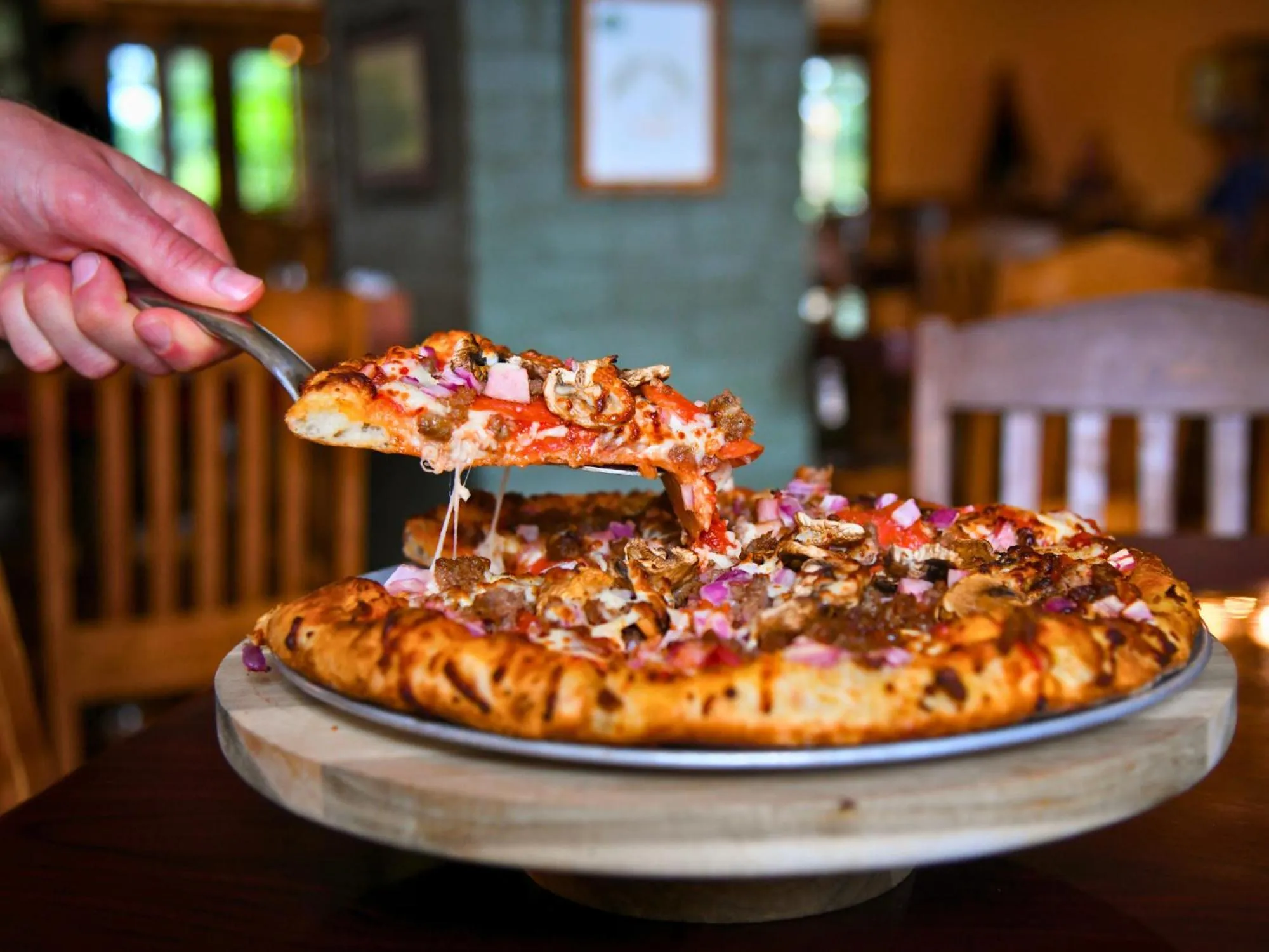 Dining area in Potawatomi Inn & Cabins