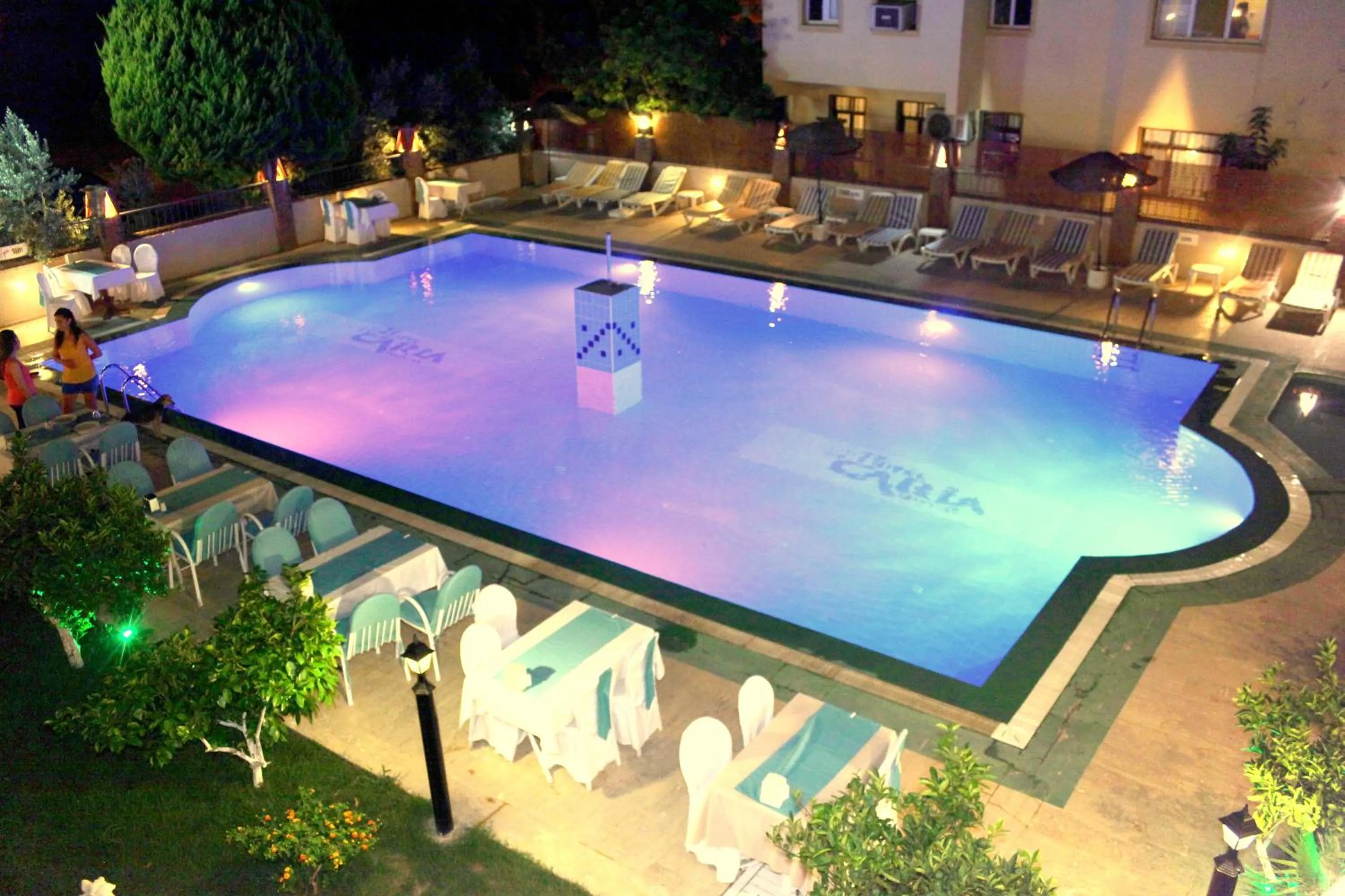 Night, Swimming Pool in Dalyan Hotel Caria Royal