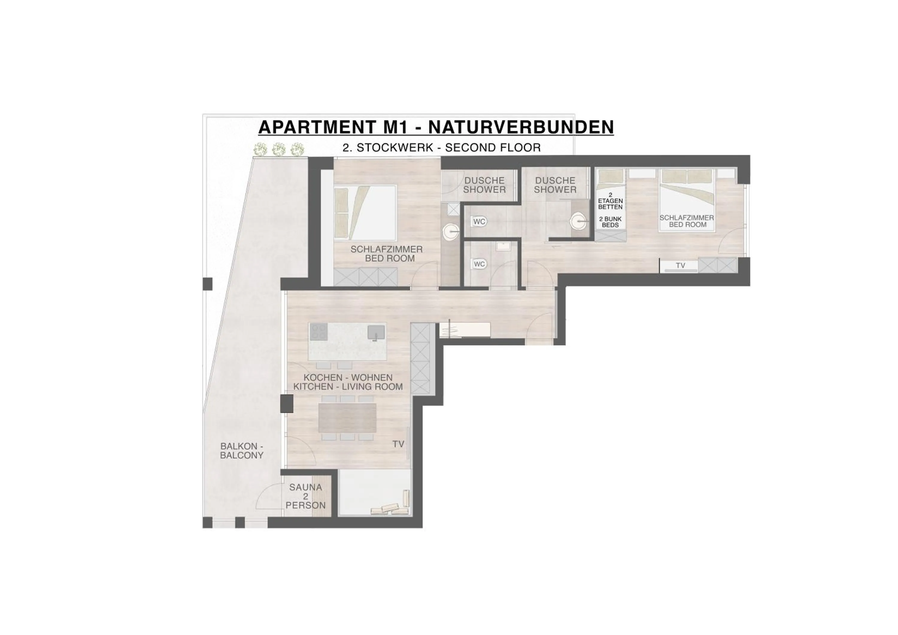 Floor plan in Max Mountain Apartments