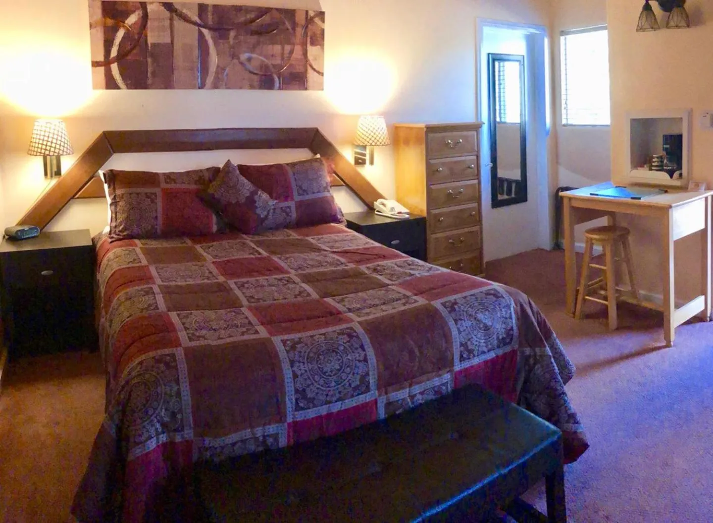 Bed in Giant Oaks Lodge