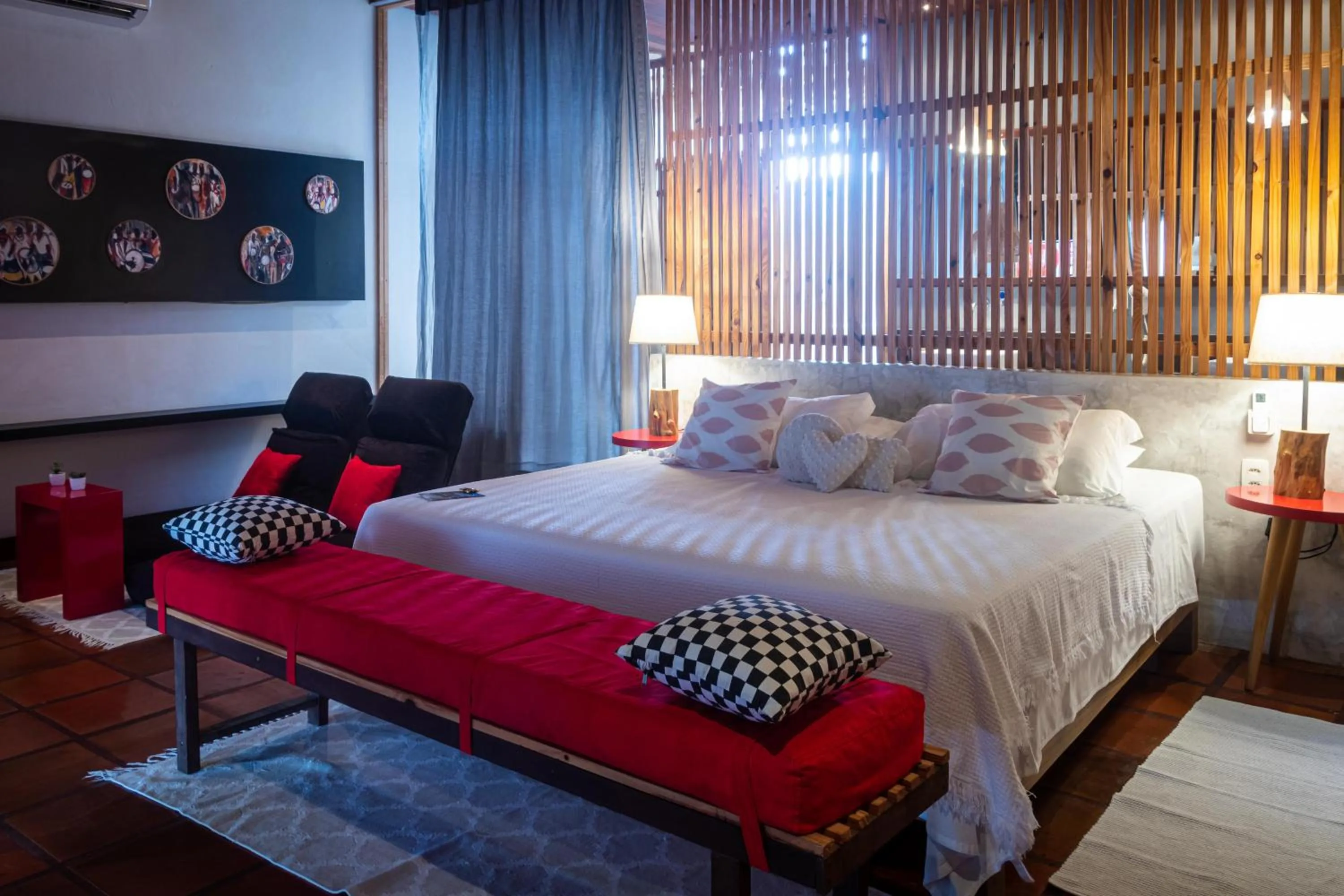 Bed in Hotel Villaggio Tudo Bom