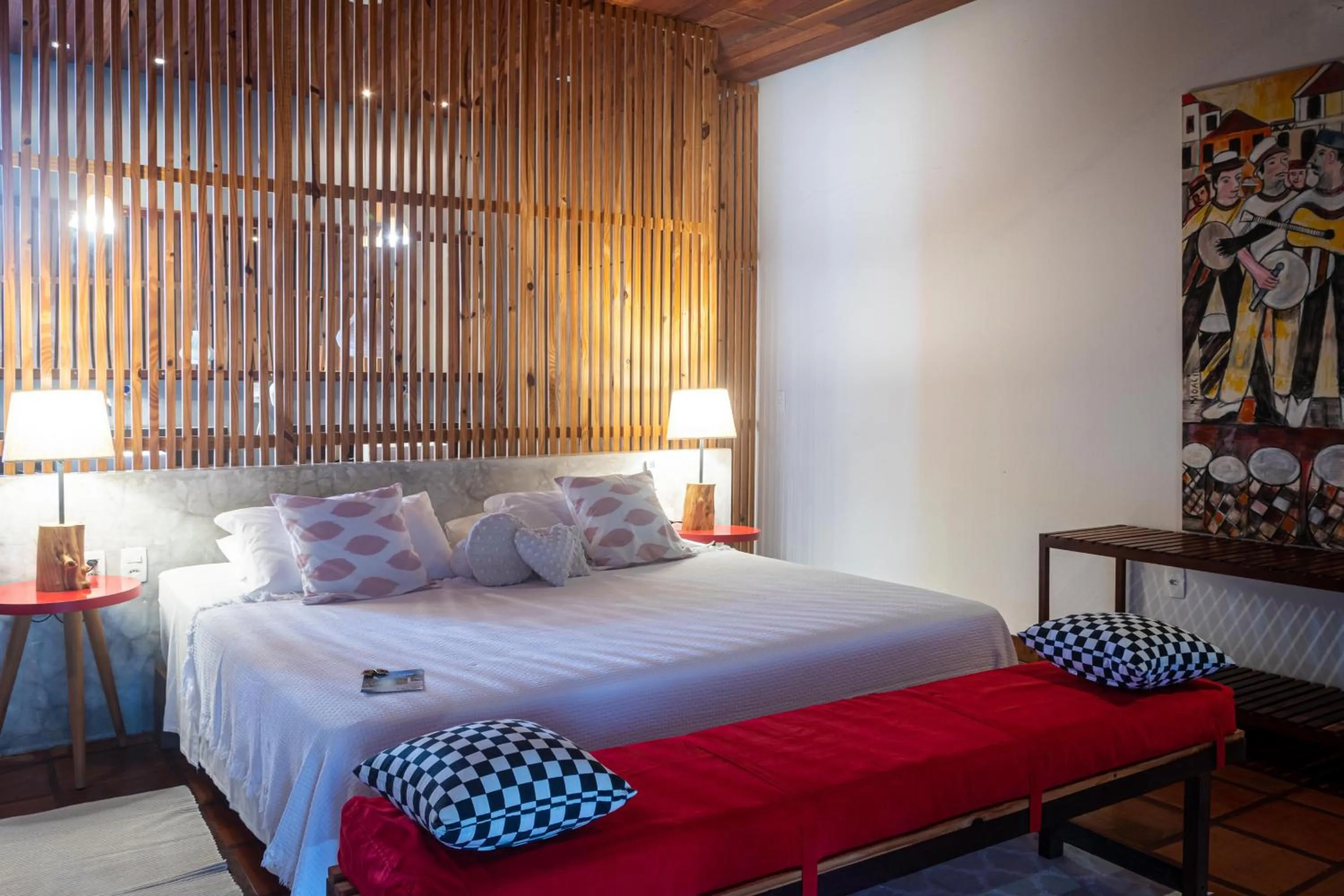 Bed in Hotel Villaggio Tudo Bom