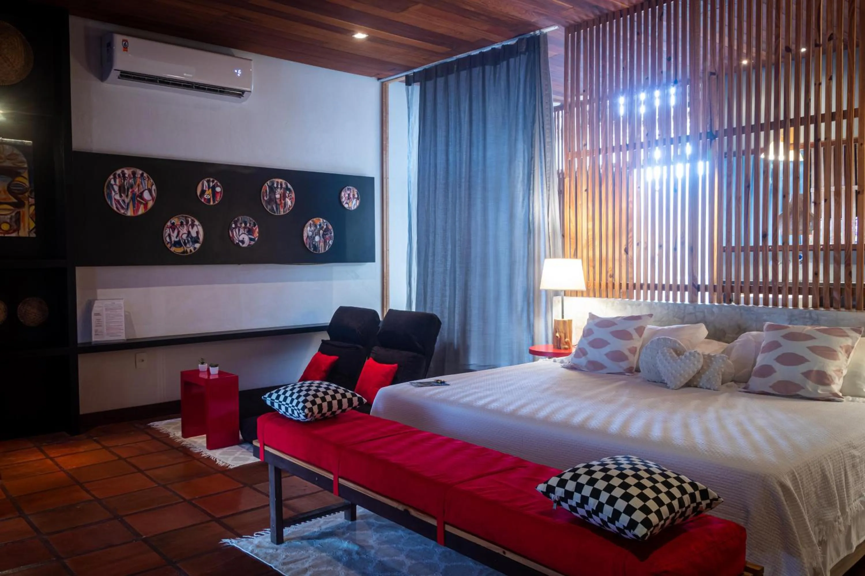 Bed in Hotel Villaggio Tudo Bom