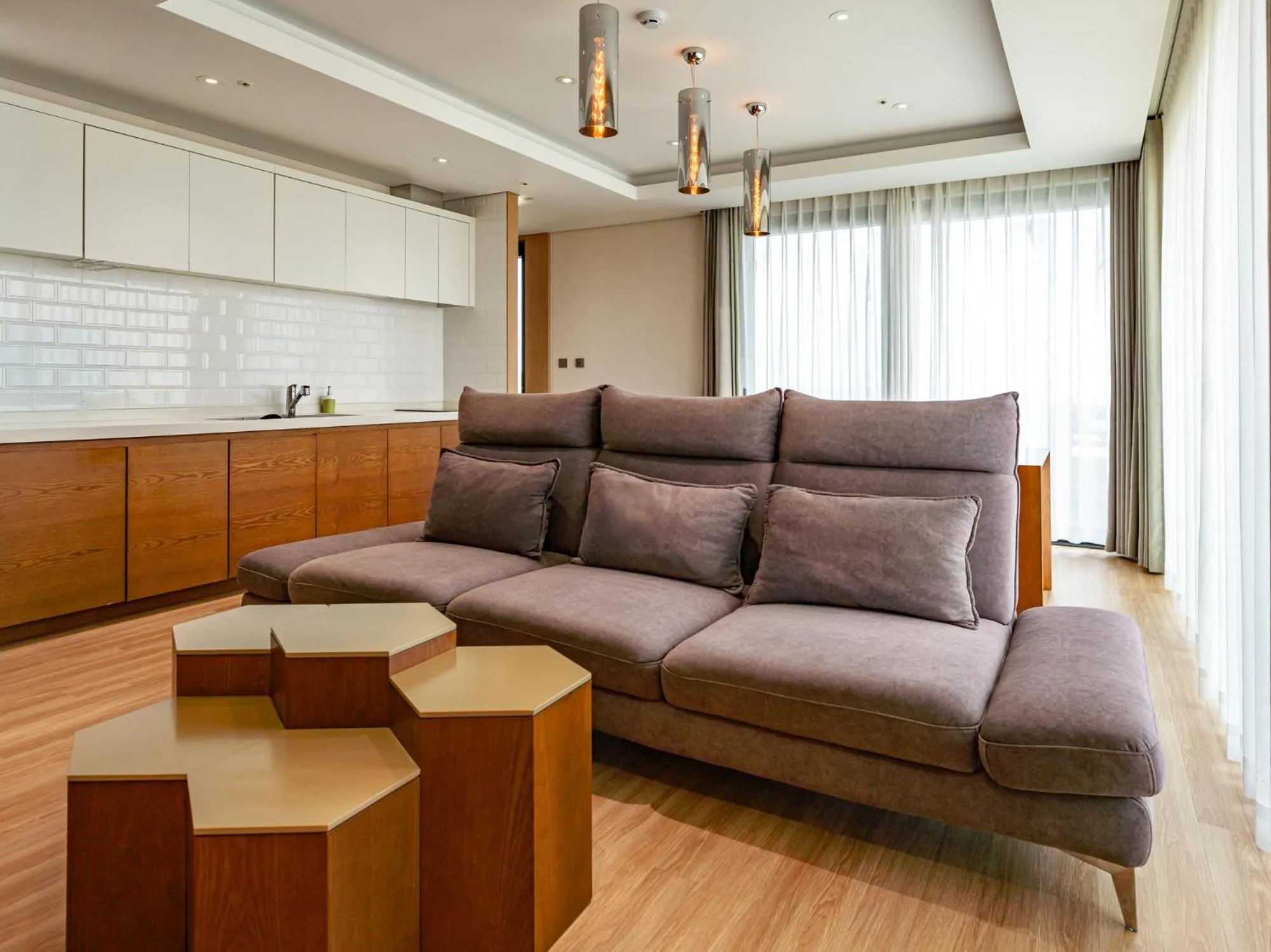 Living room in Jeju Attirance Hotel & poolvilla