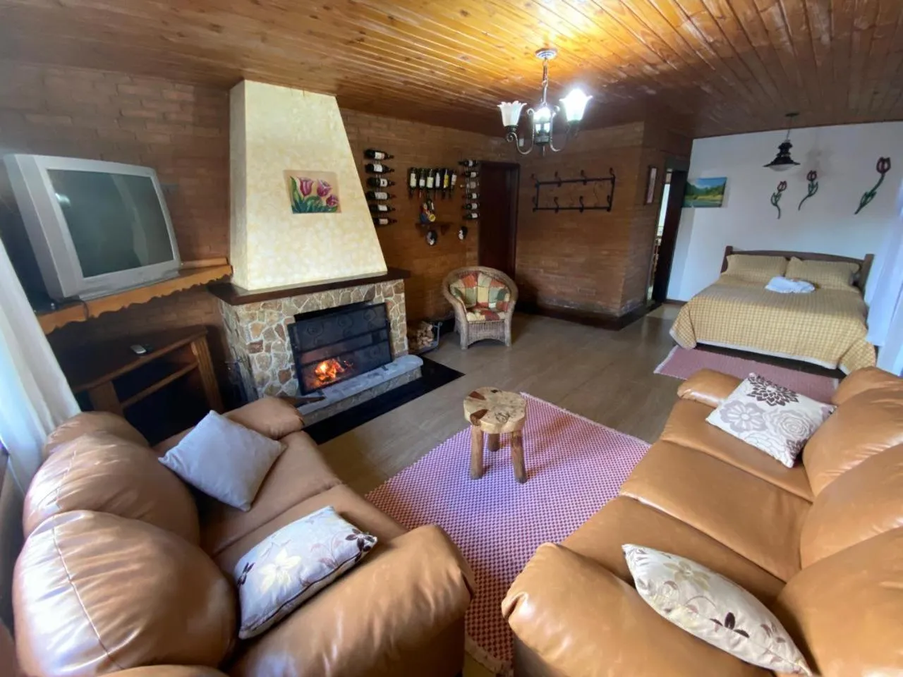 Living room in Pousada Aconchego