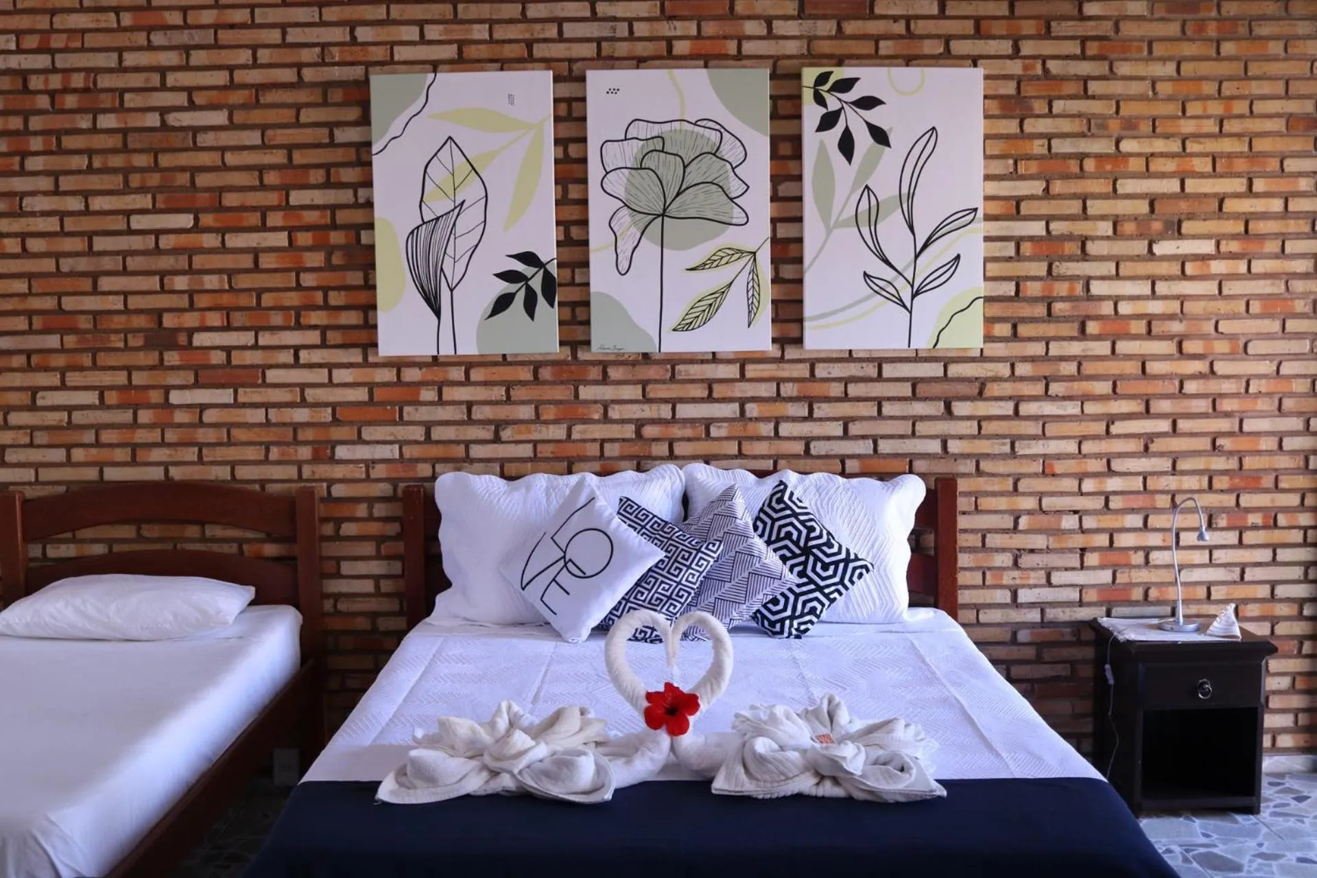 Bed in Hotel e Pousada Cumbuco Guesthouse