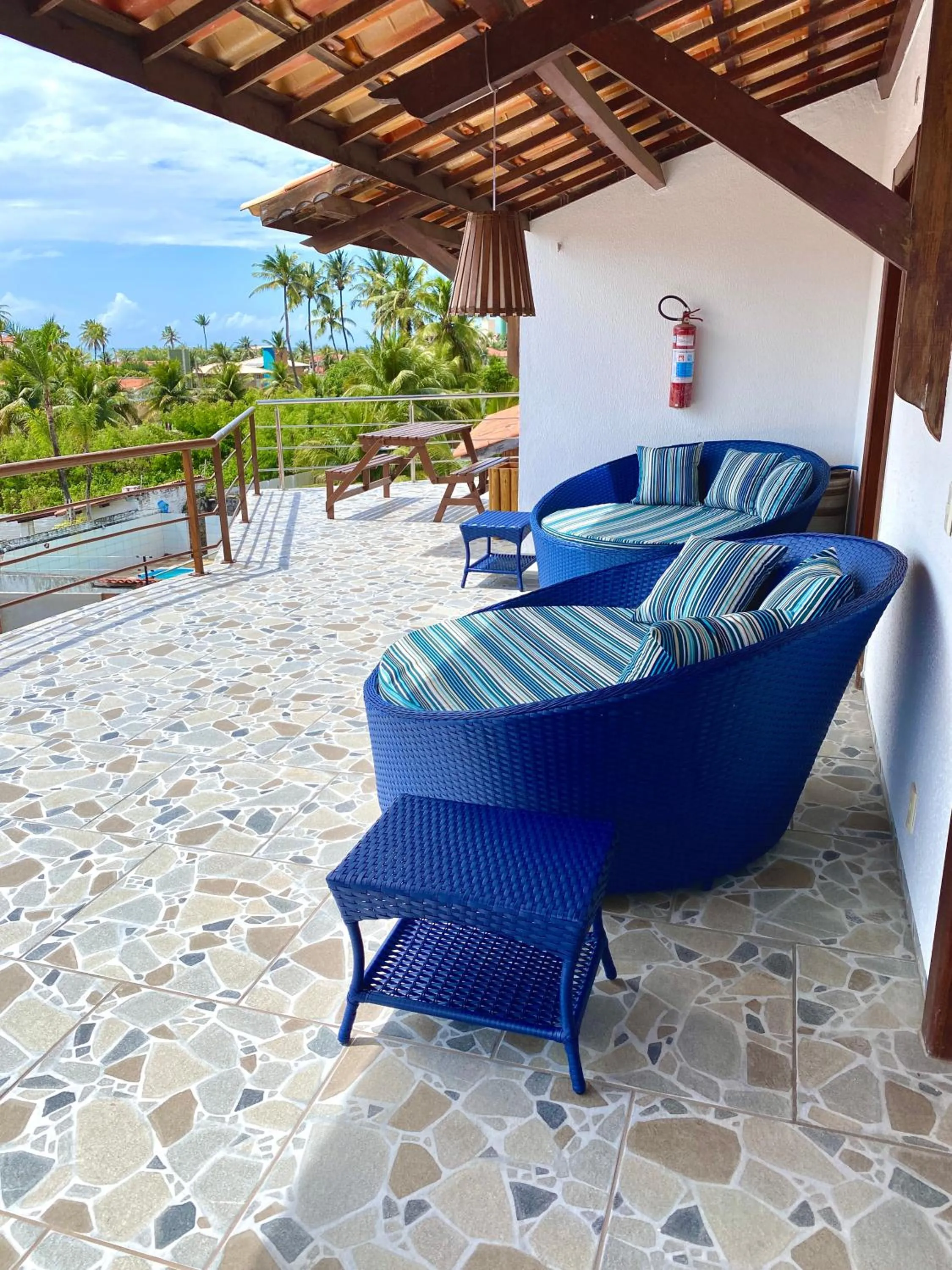 Balcony/Terrace in Hotel e Pousada Cumbuco Guesthouse