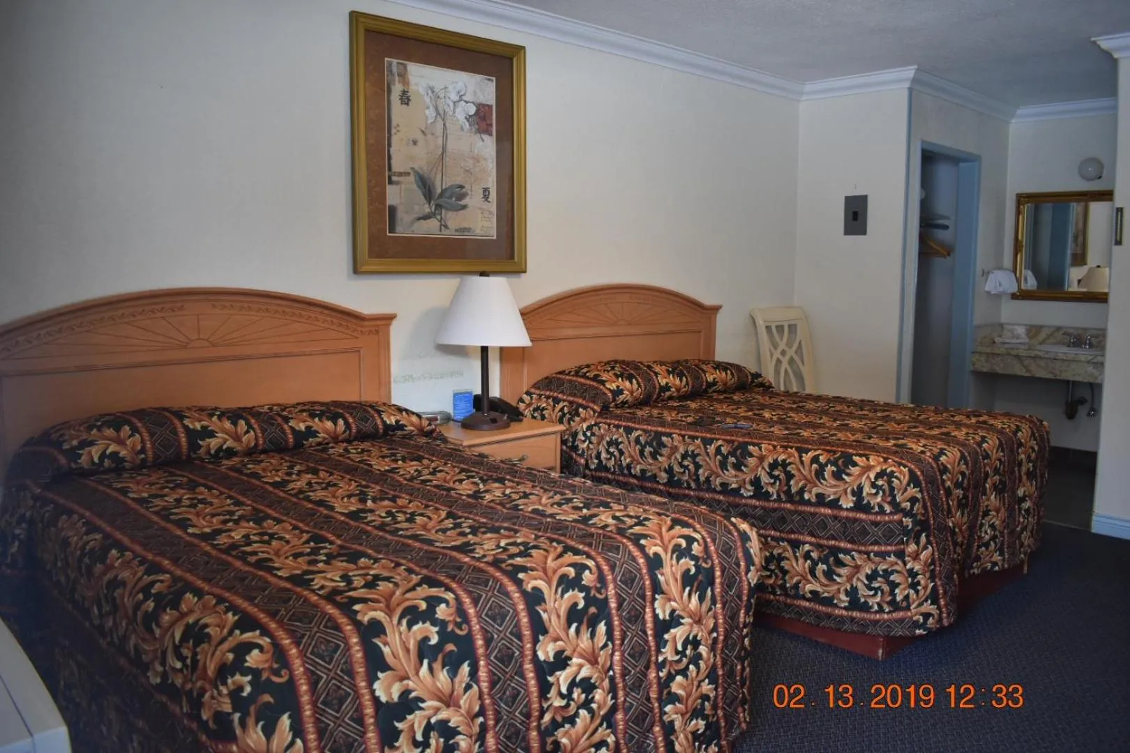 Bed in Evening Star Motel