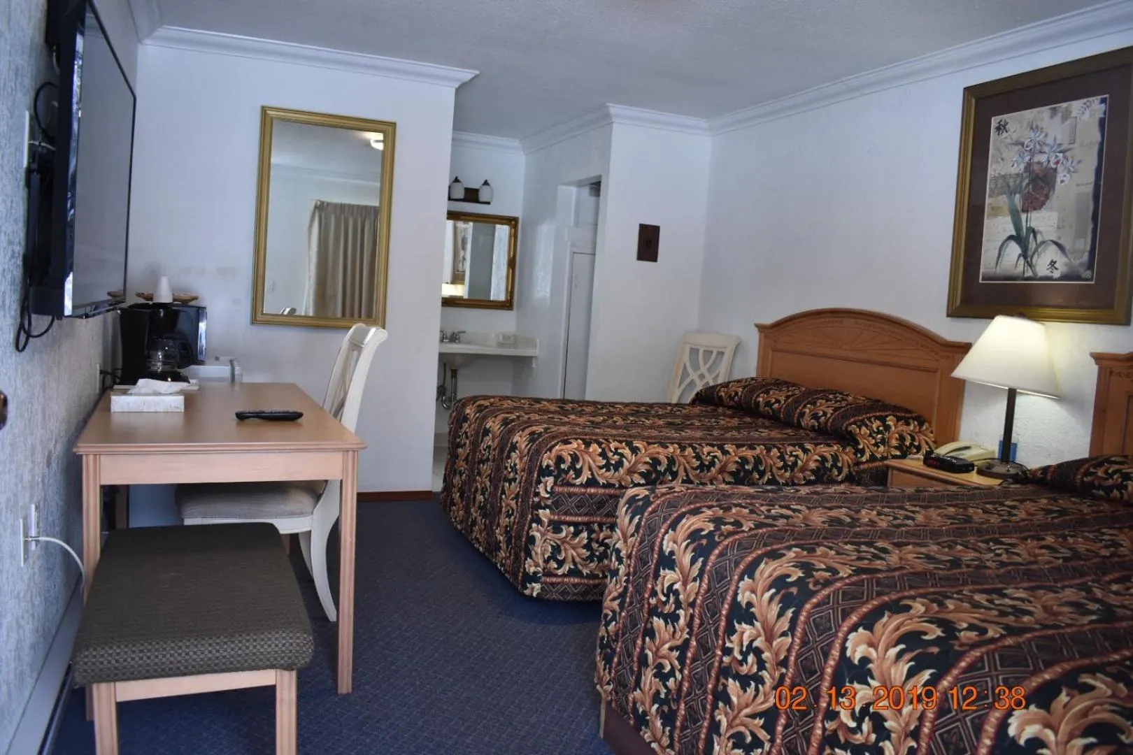 Bed in Evening Star Motel