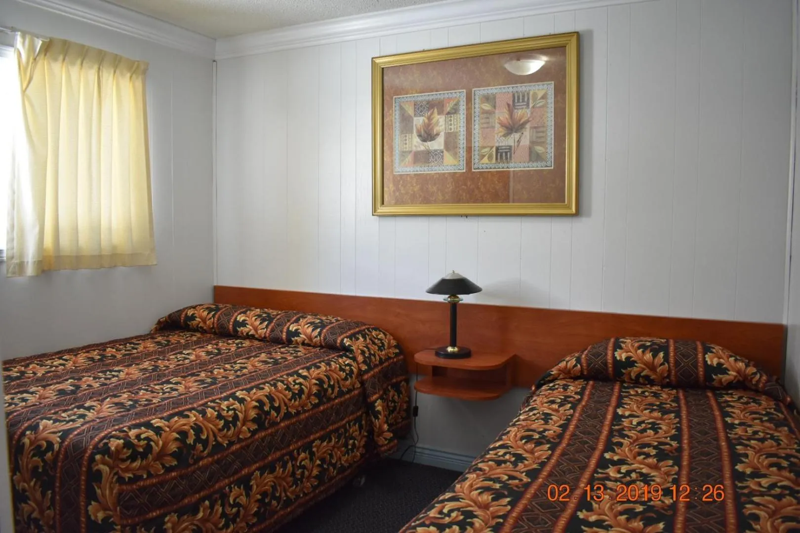 Bed in Evening Star Motel