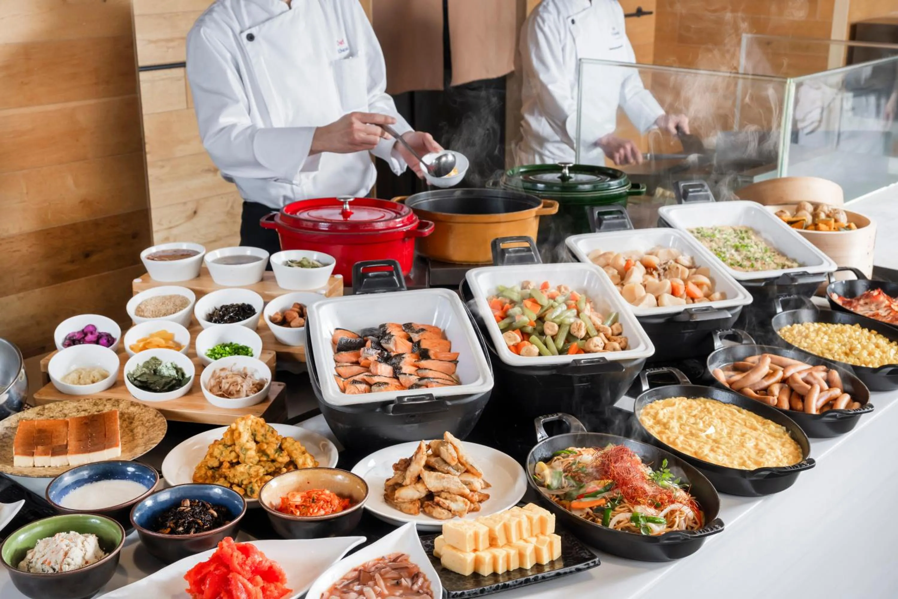 Buffet breakfast in Art Hotel Asahikawa