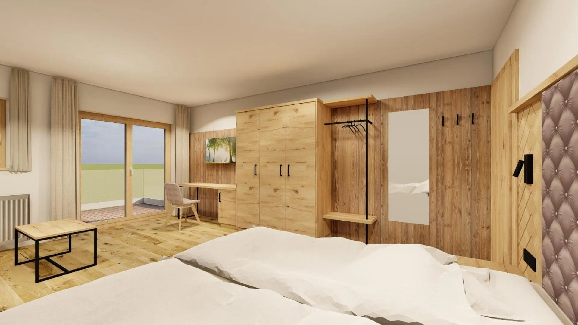 Bed in Hotel Langeck