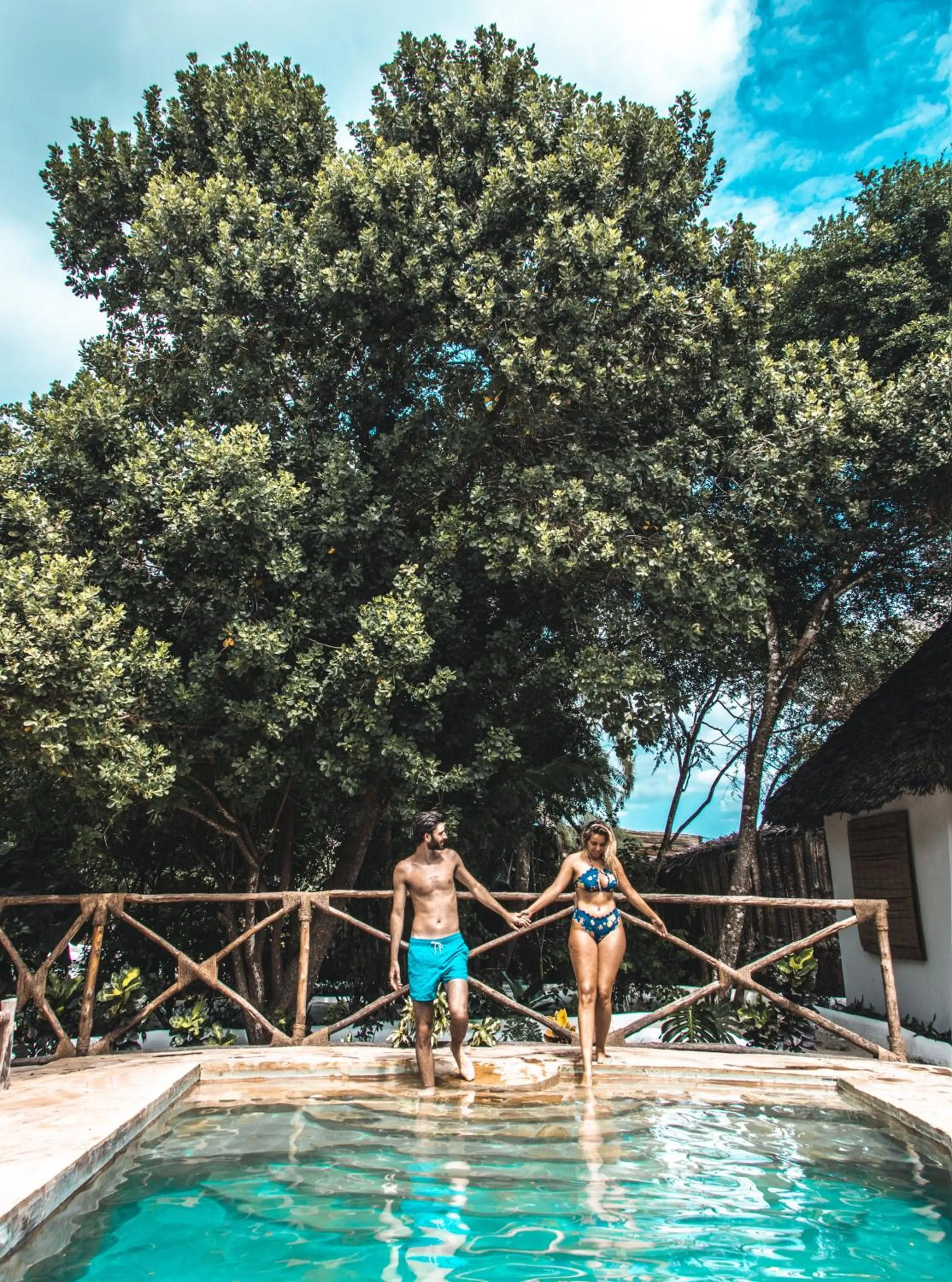 Pool view in The Island - Pongwe Lodge
