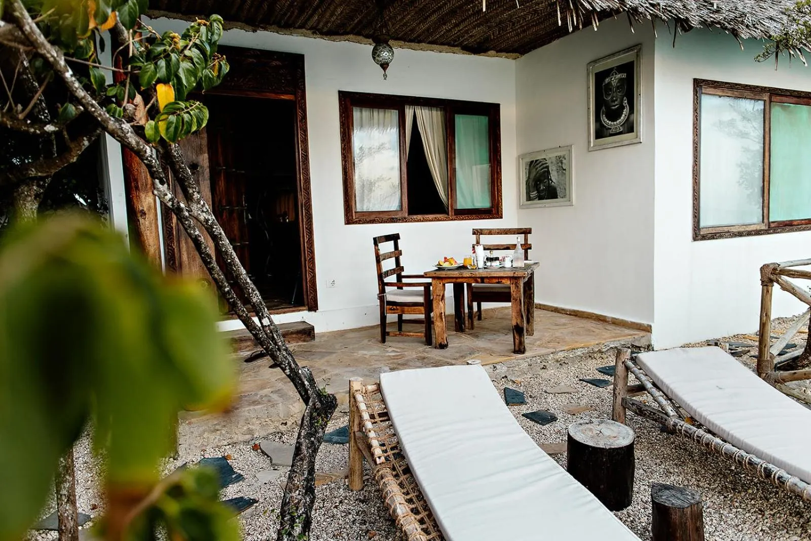 Patio in The Island - Pongwe Lodge
