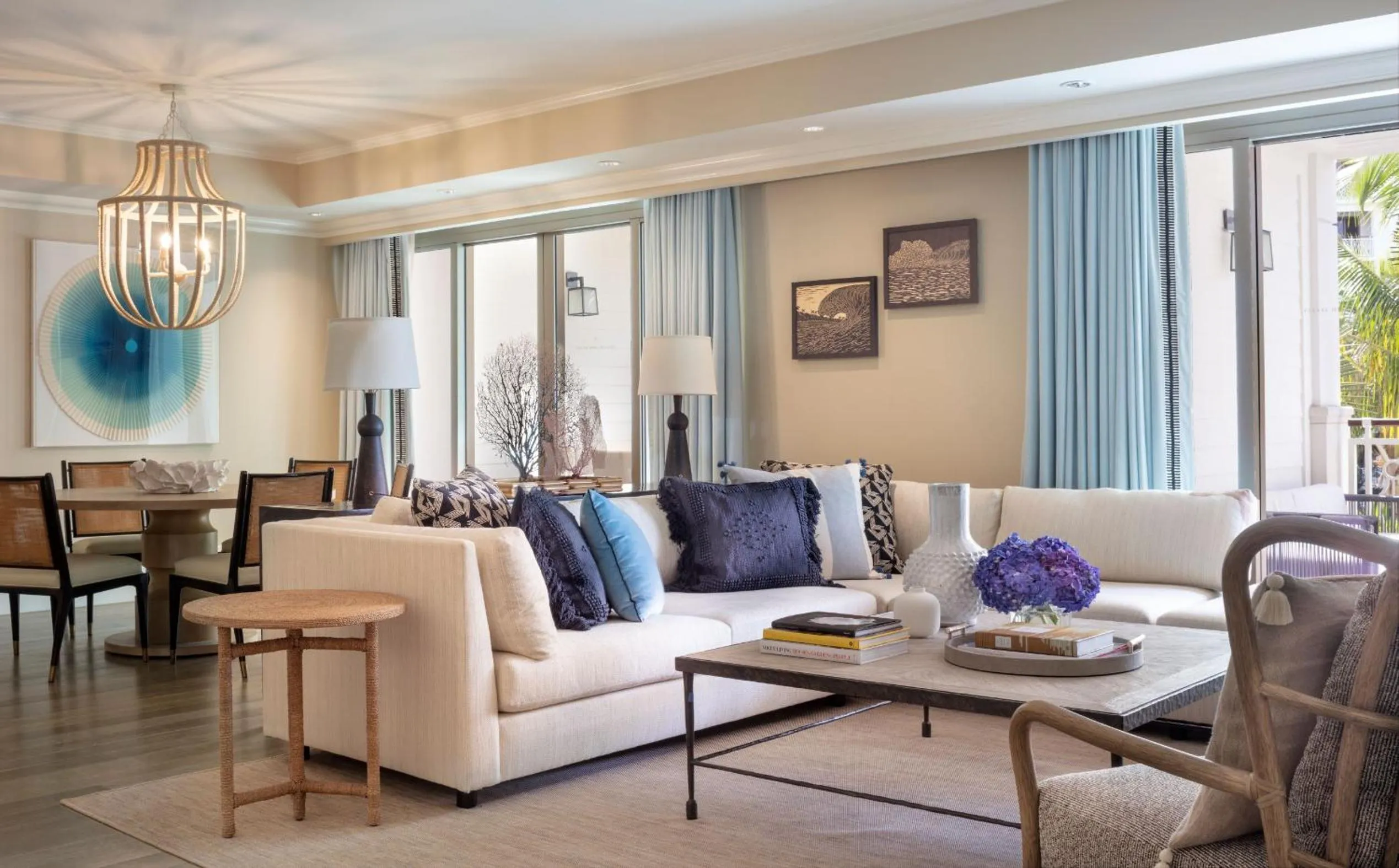 Living room in Rosewood Baha Mar