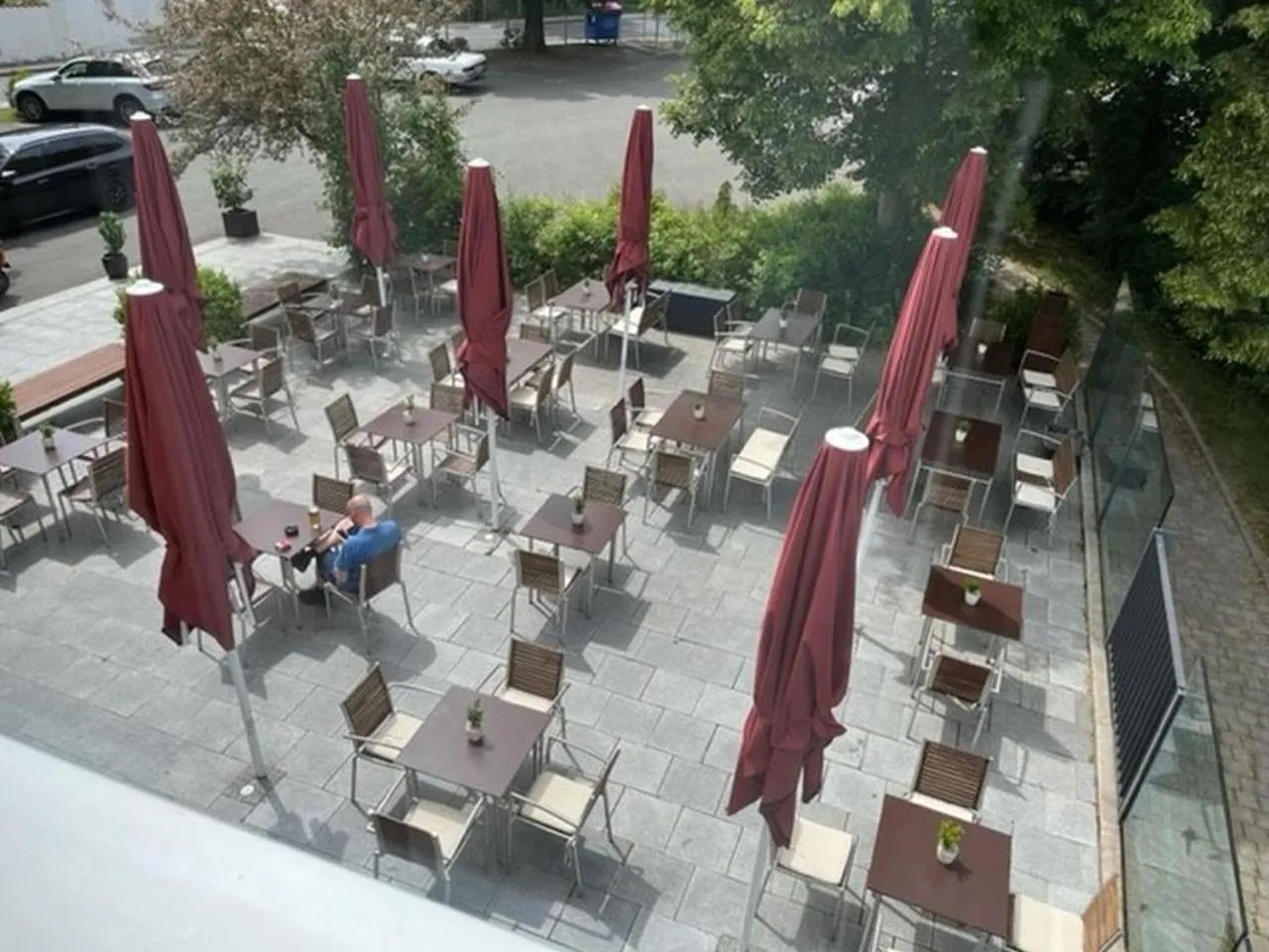 Inner courtyard view in Das Bergschlösschen