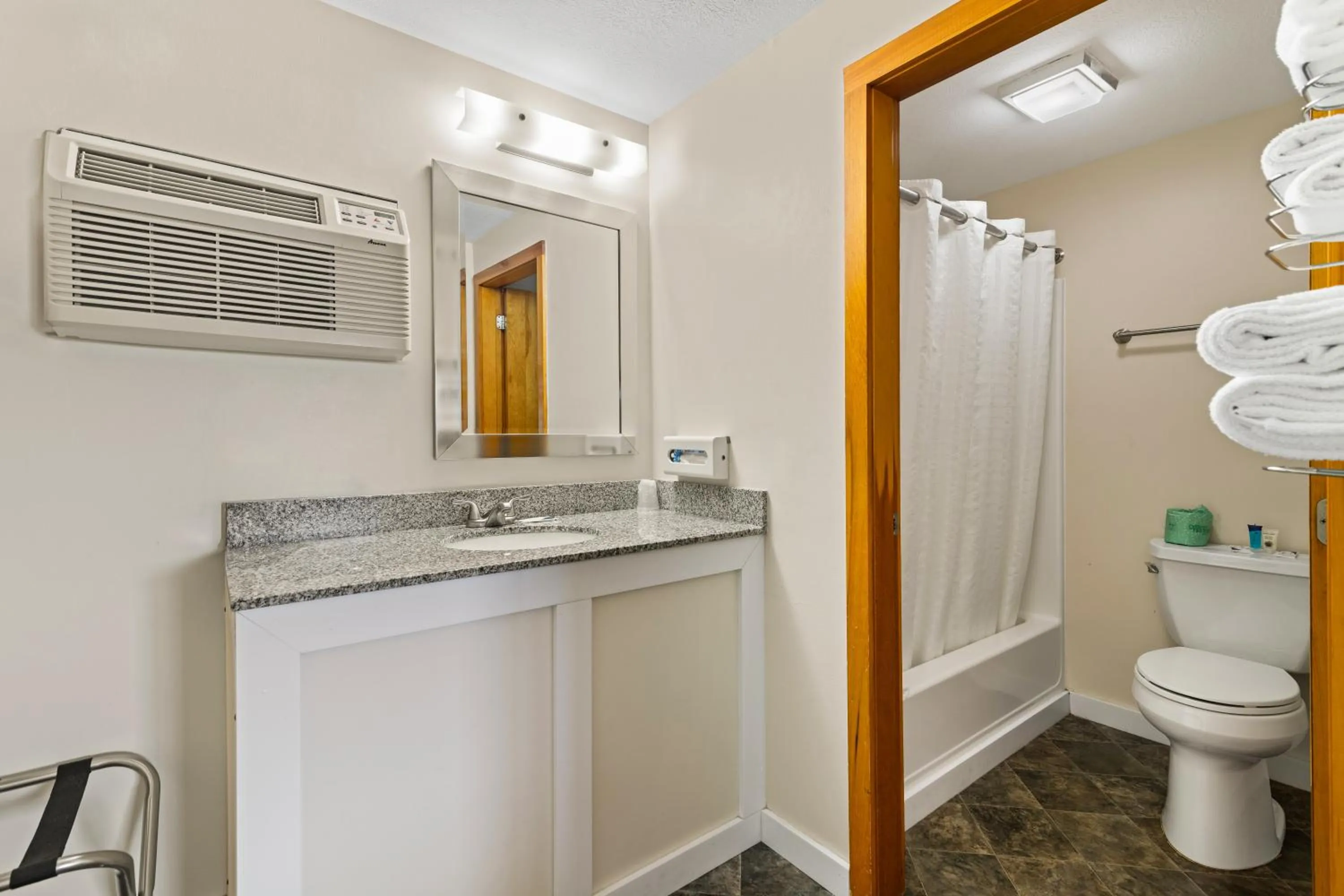 Shower in Americas Best Value Inn Biddeford