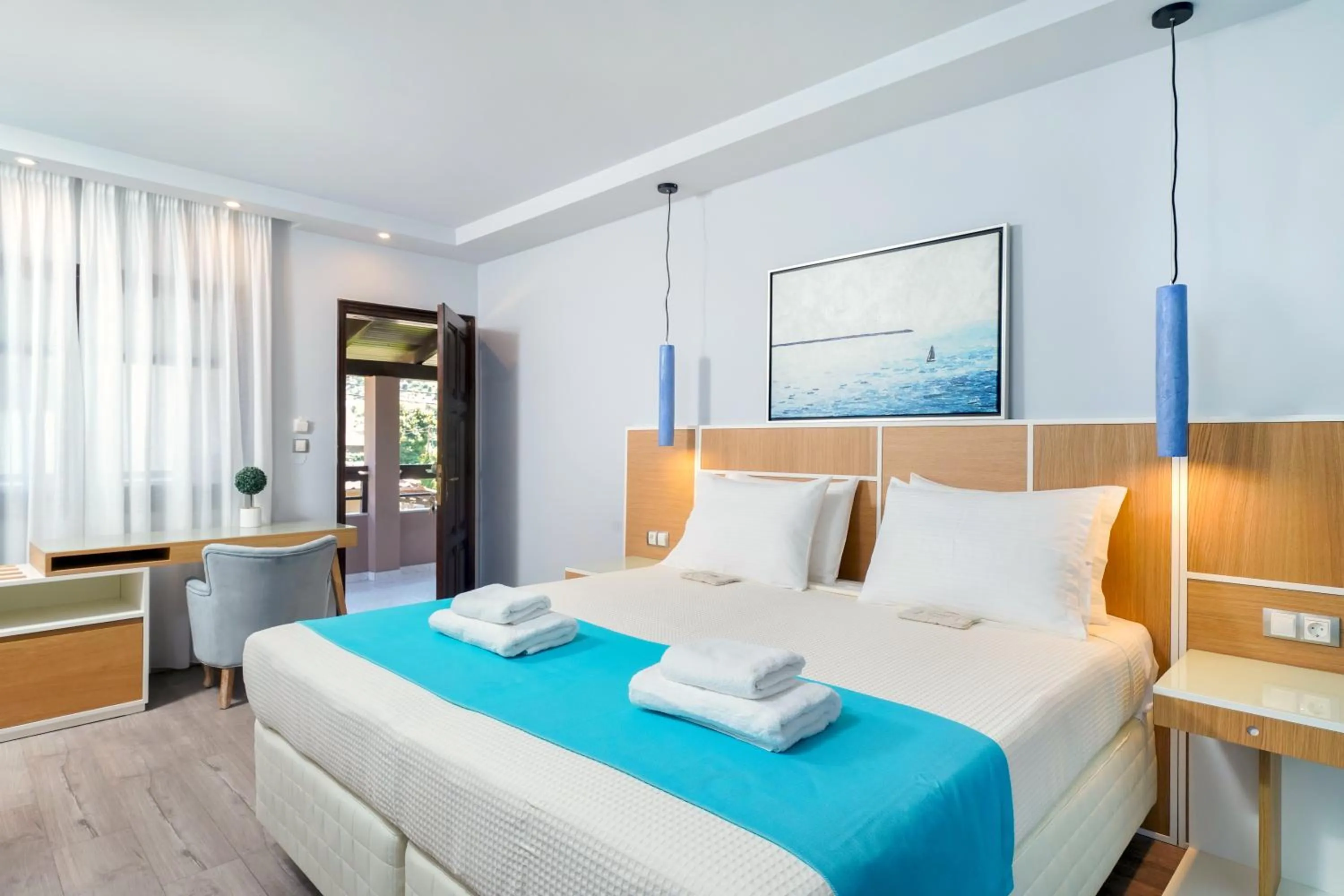 Bed in Kamelia & Semeli Hotel