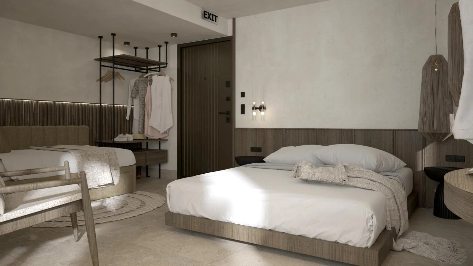 Bed in Dimamiel Malia Inn