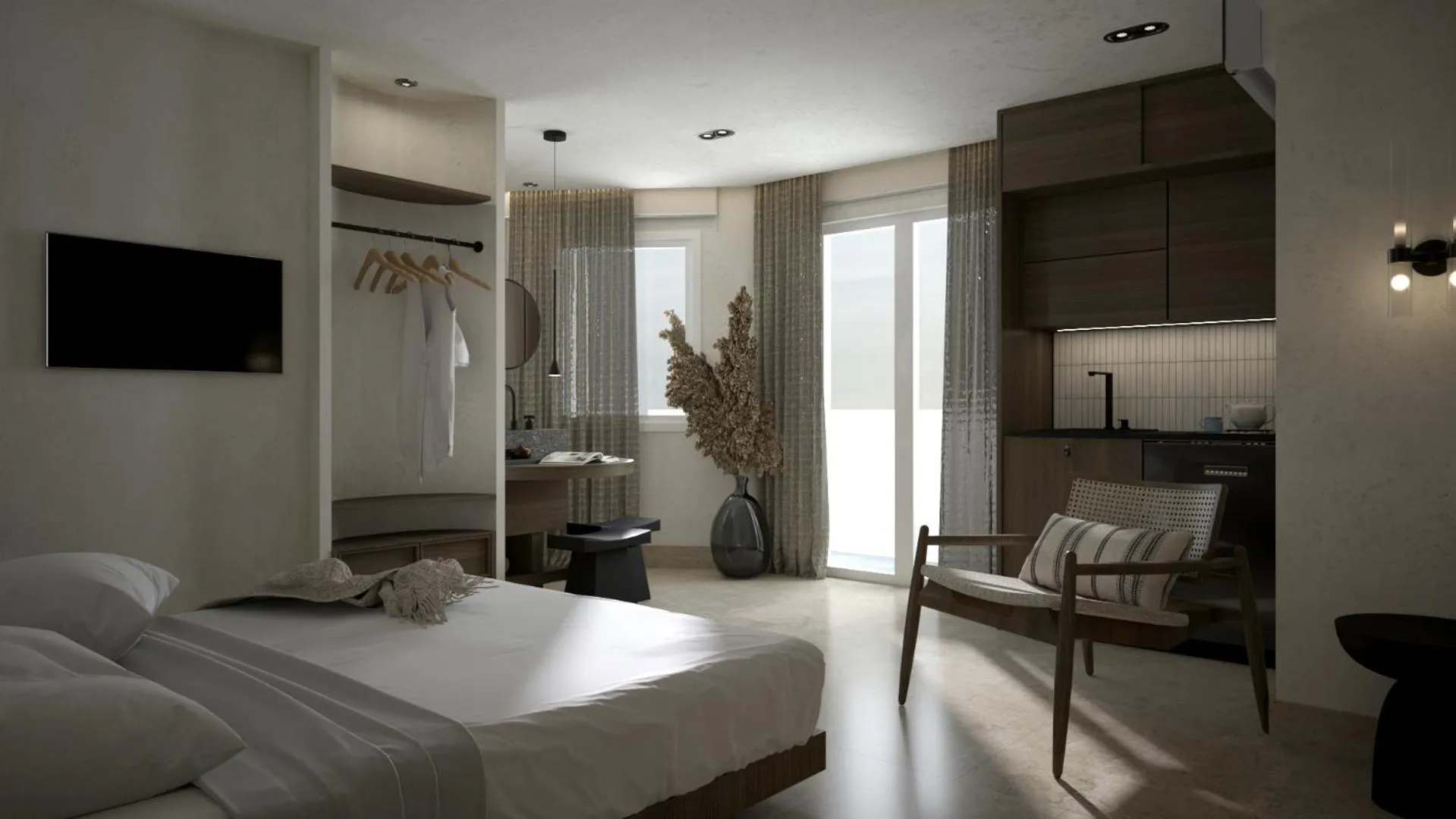 Bed in Dimamiel Malia Inn