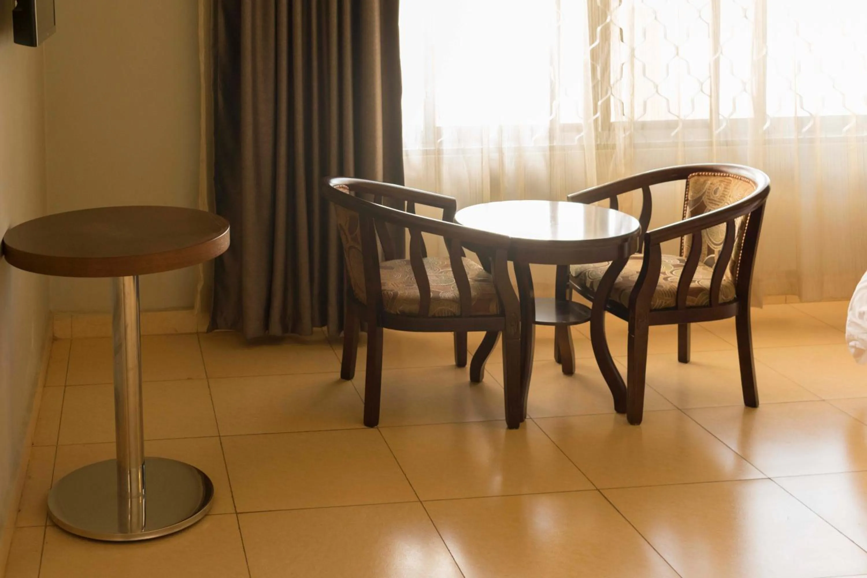 Seating area in Easy View Hotel Mbarara
