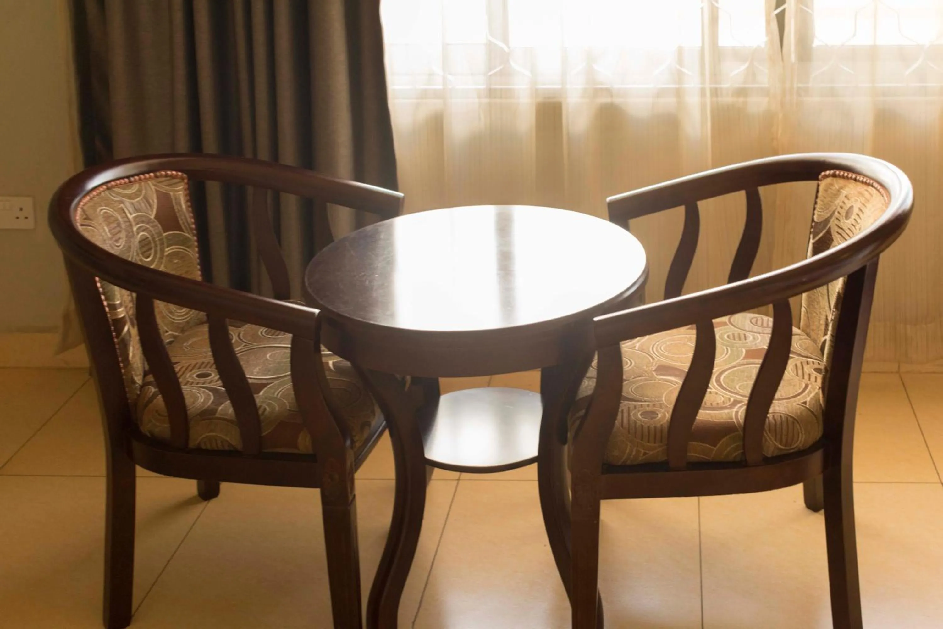 Seating area in Easy View Hotel Mbarara