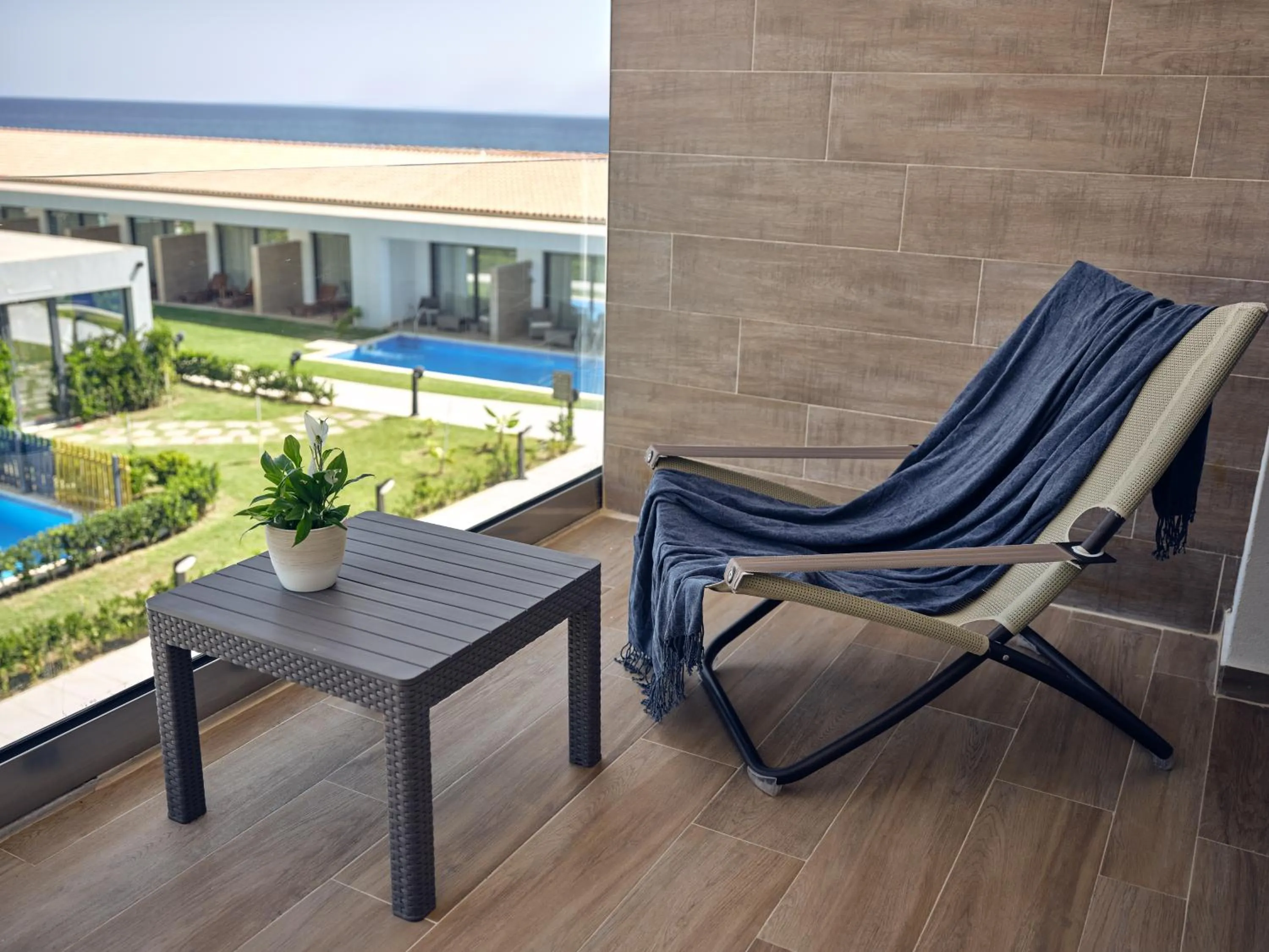 Balcony/Terrace in Cavo Orient Beach Hotel & Suites