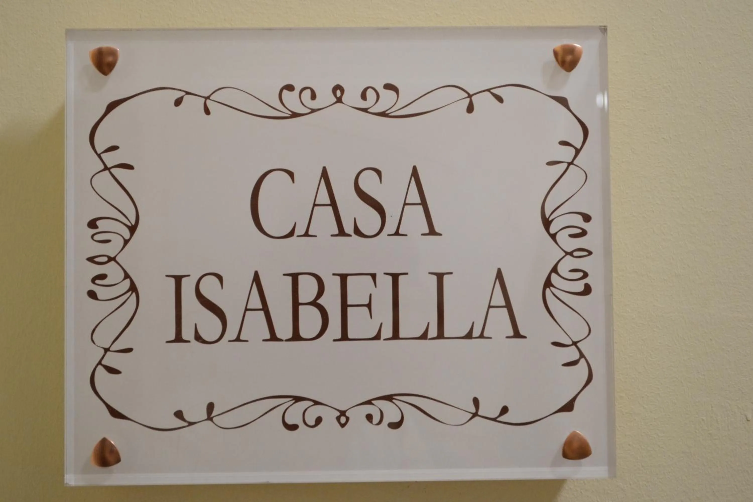 Facade/entrance in Casa Isabella