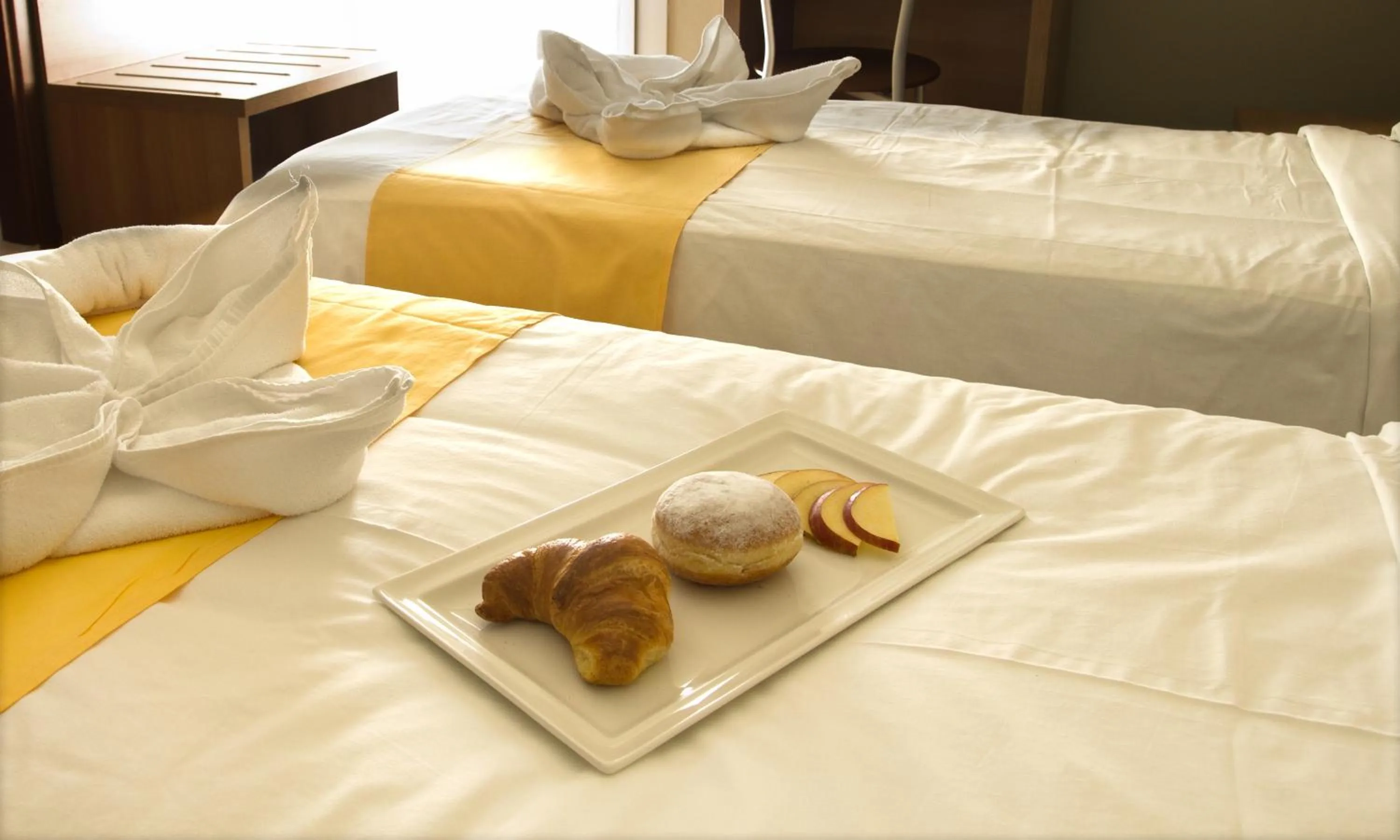 Bed in Hotel La Fenice