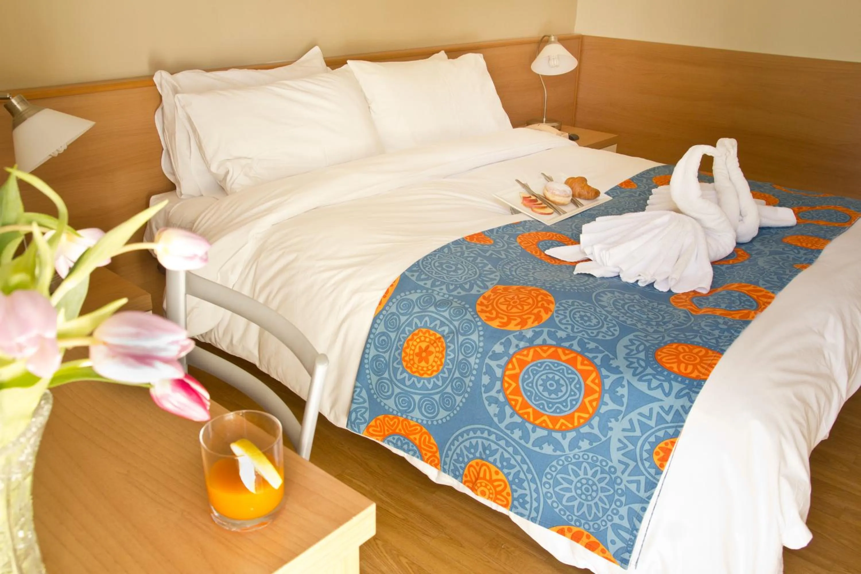 Bed in Hotel La Fenice